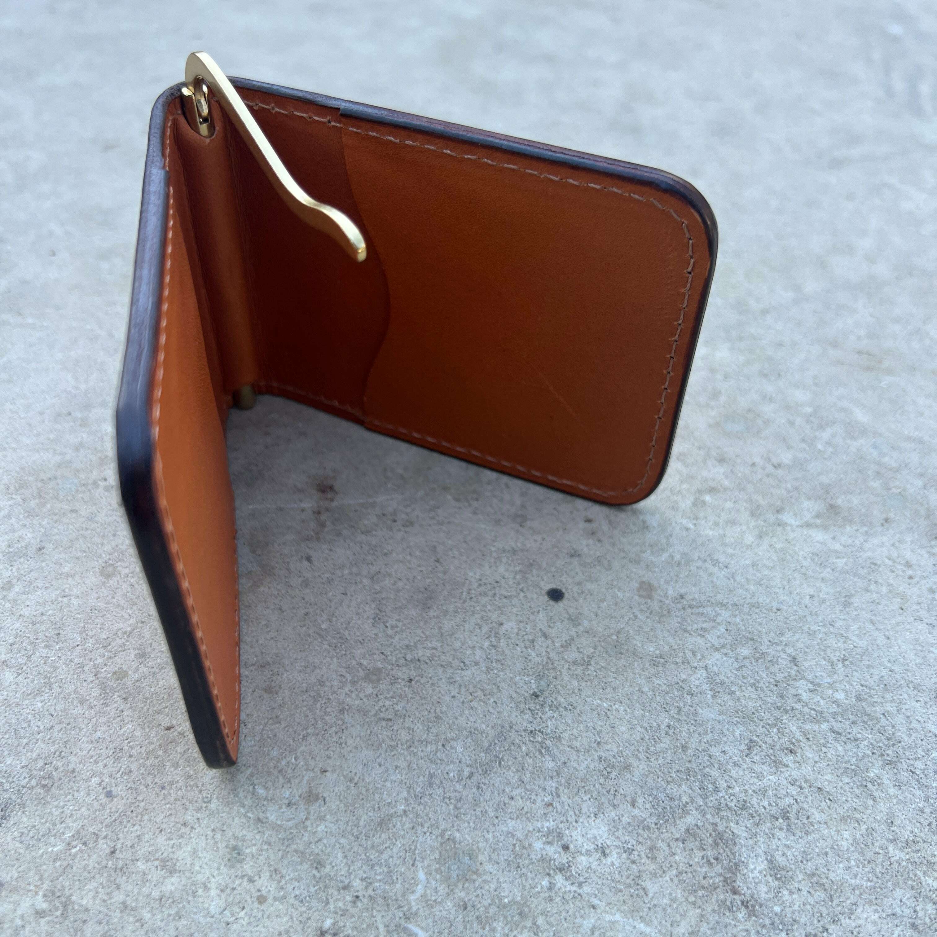 James Bi-Fold Card Wallet w/ Cash Clip: Wallets by Odin Leather Goods