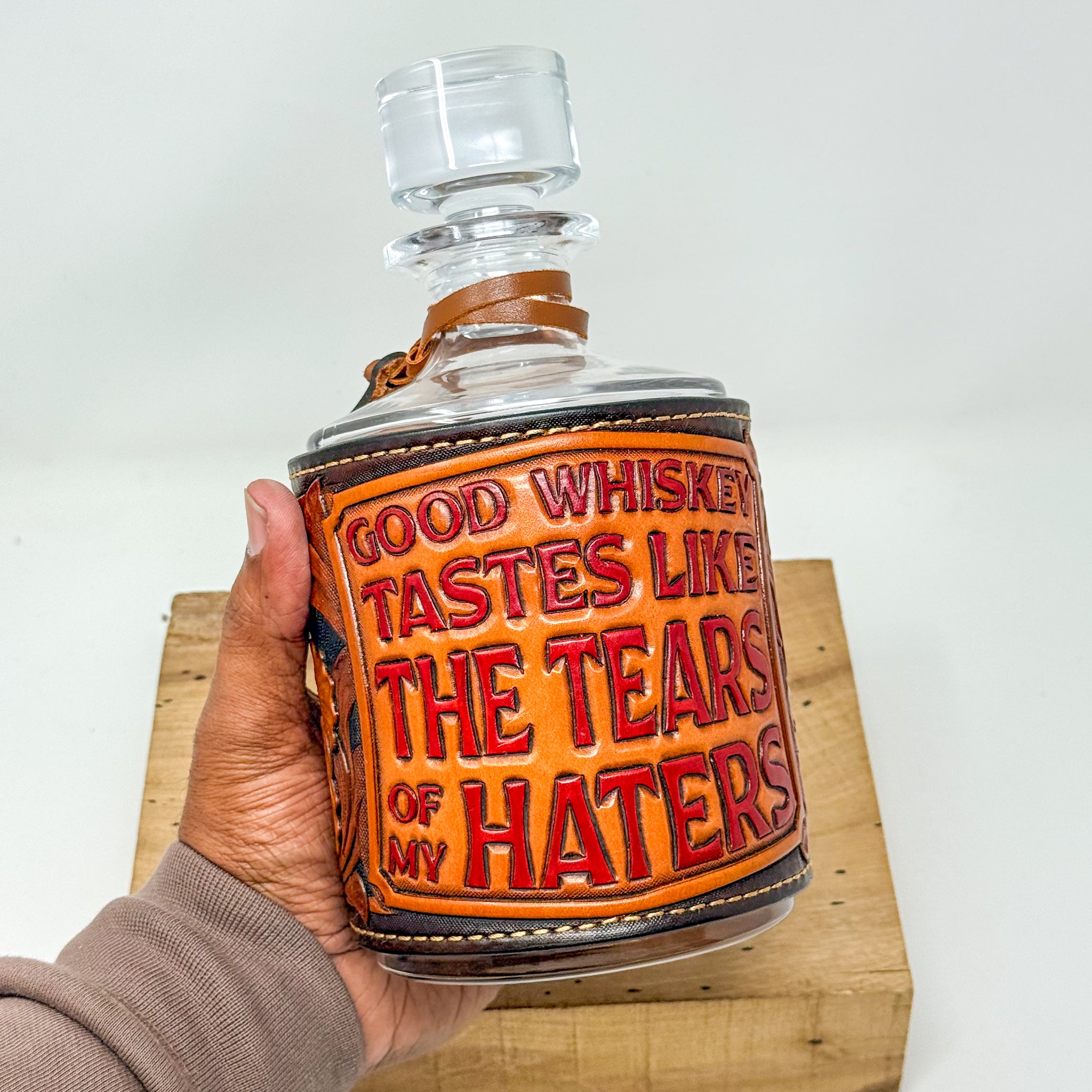 Decanter w/ Tooled Wrap No. 101