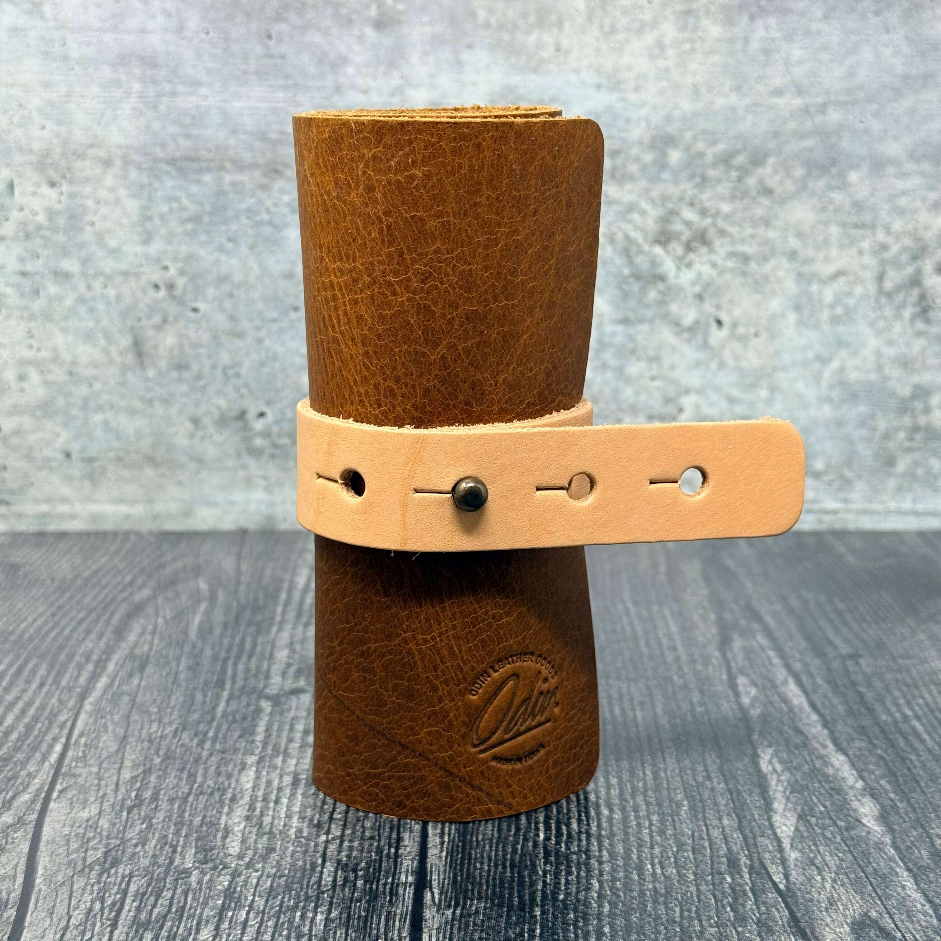 Charging Cable Tool Roll / King Ranch Tan: Lifestyle. Odin Leather Goods available at Odin Leather Goods