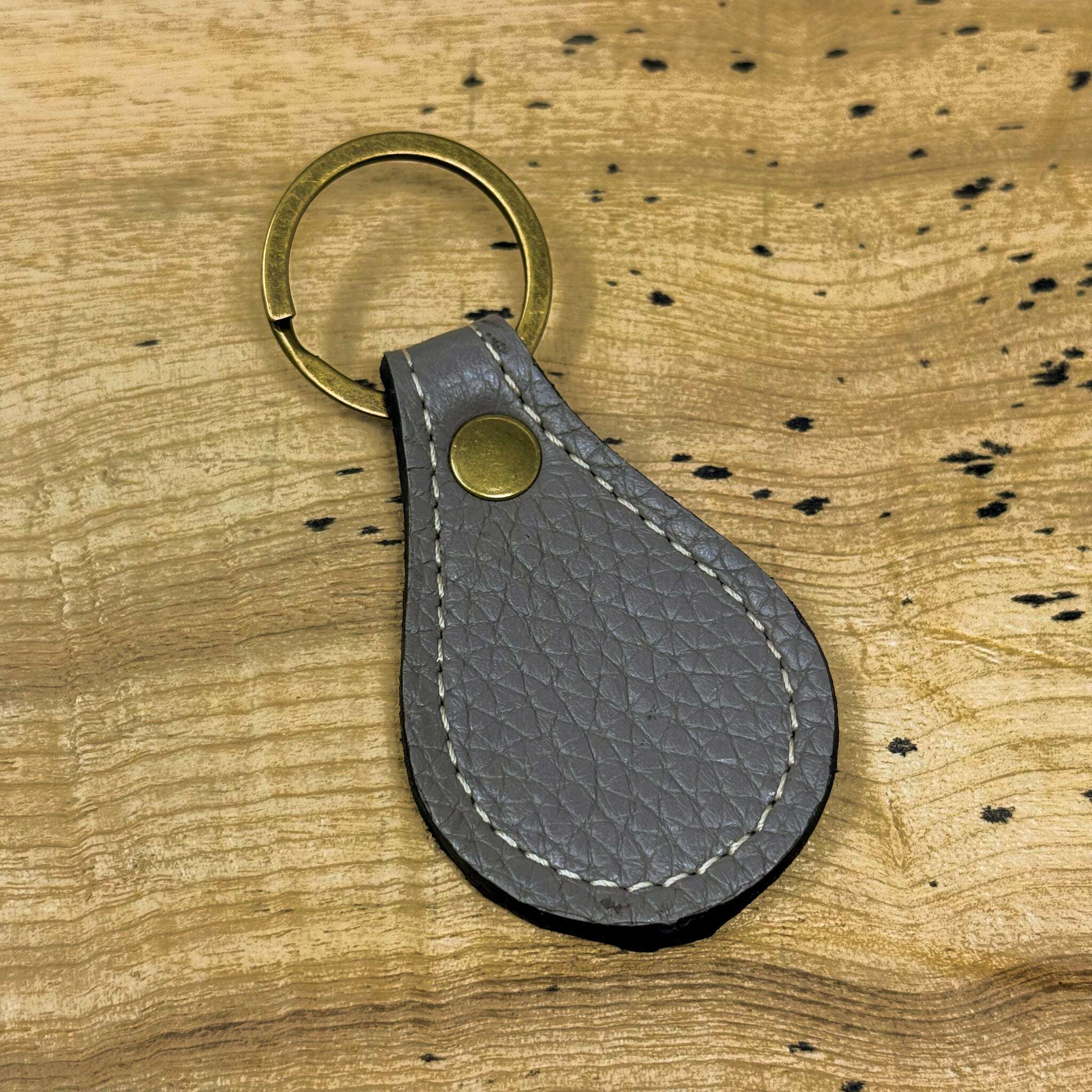 Key Fob - Italian Pebble Grains / Grey italian Pebble (Coach / CT): . Odin Leather Goods available at Odin Leather Goods