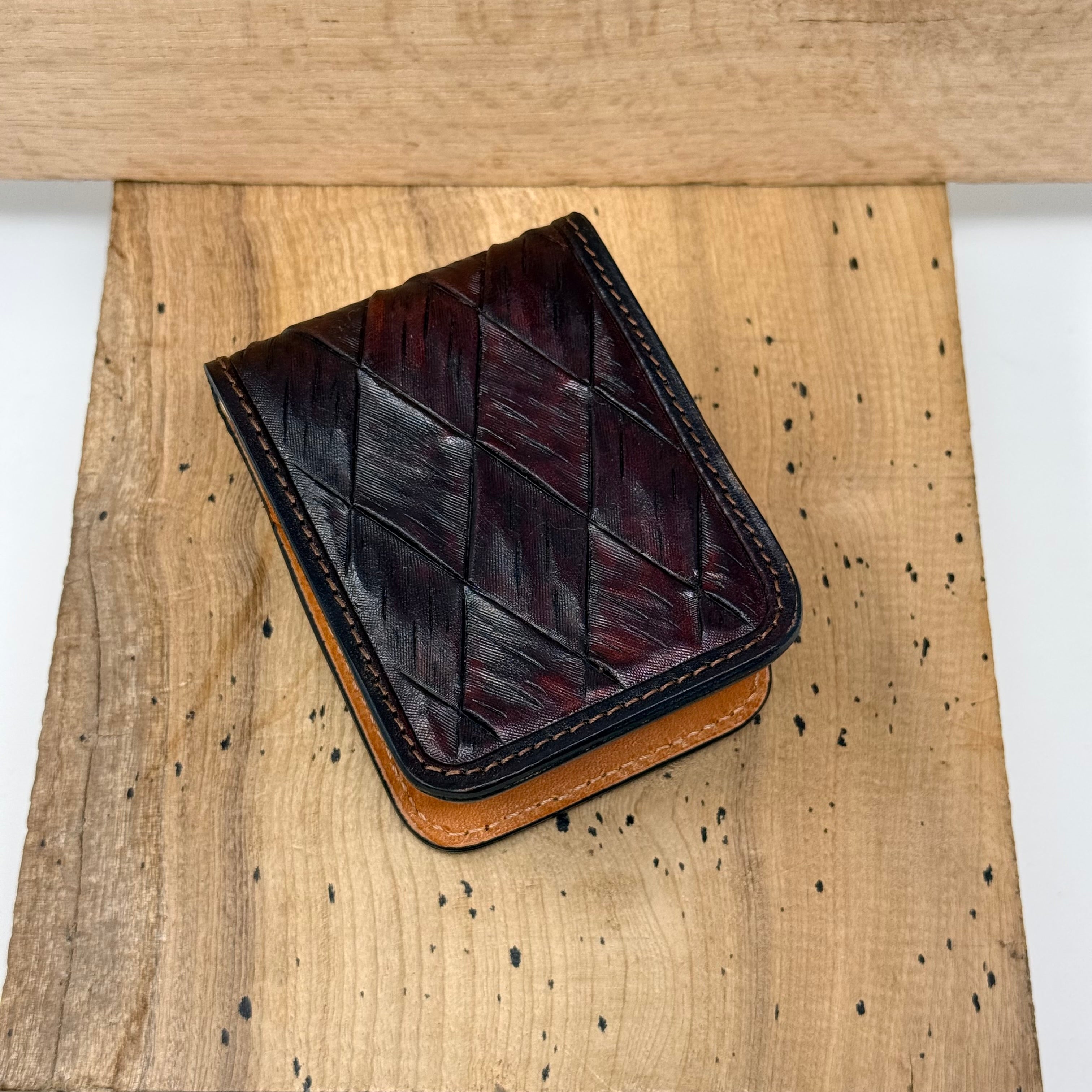 Rancher’s Wallet – Basket Weave / Burgundy / 0106