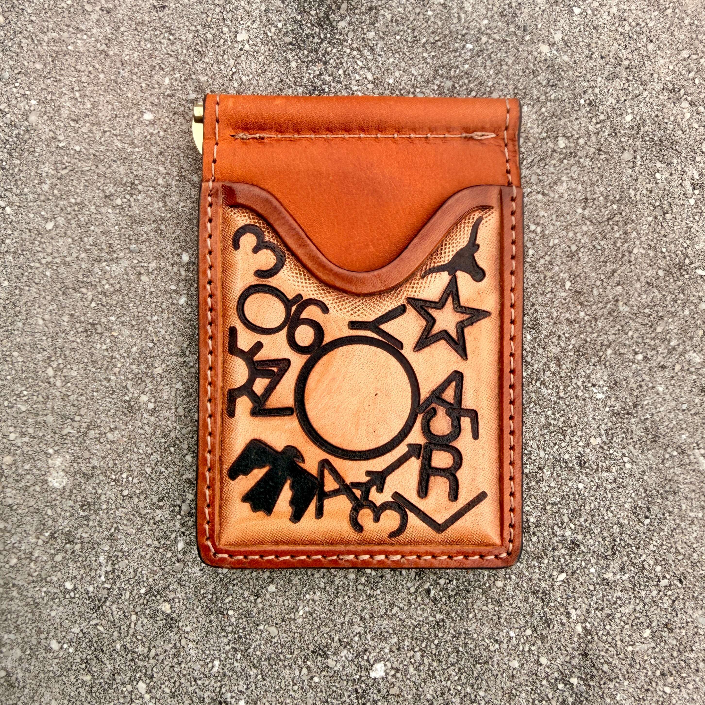 Stockman Wallet - Branded Series / Tan: Wallets. Odin Leather Goods available at Odin Leather Goods