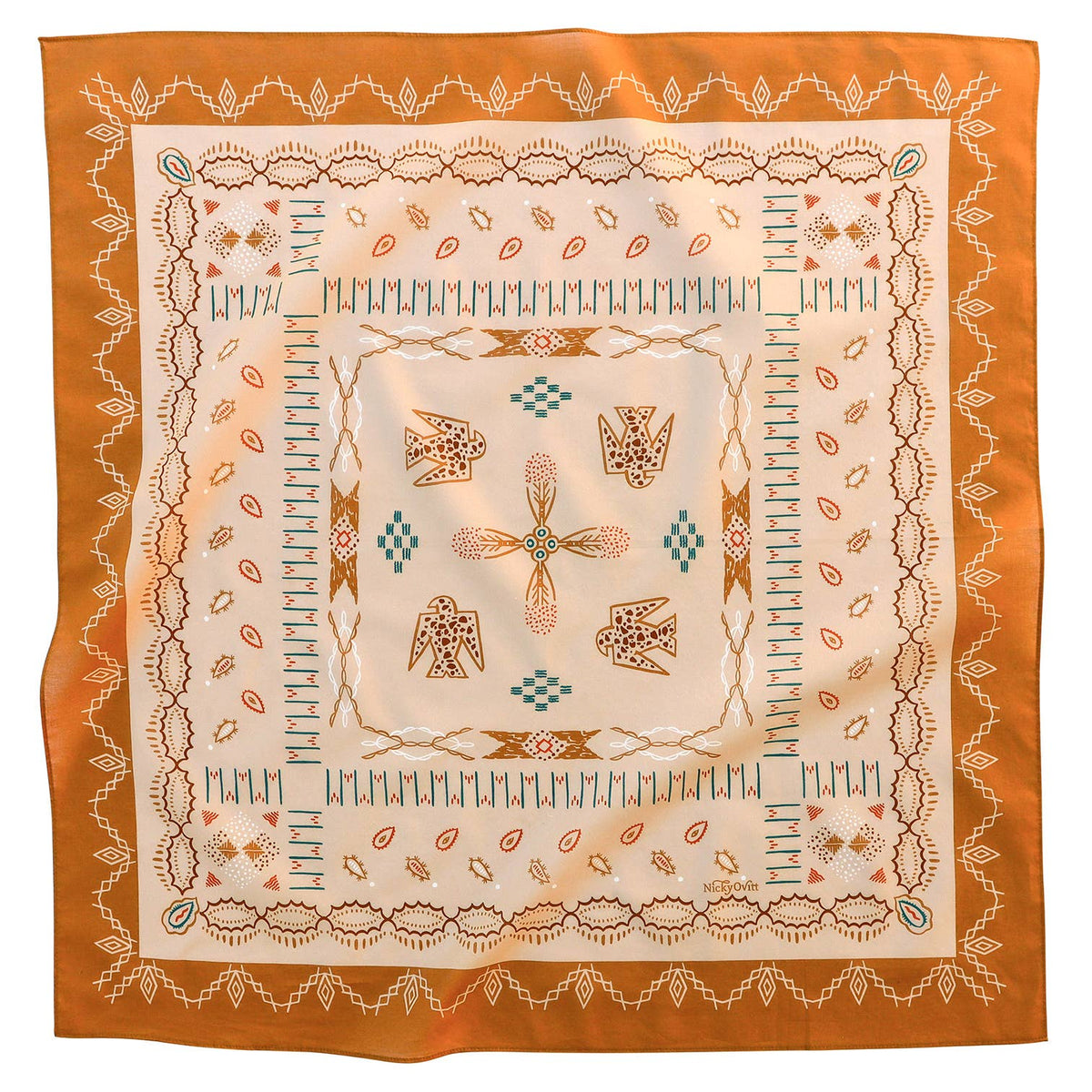 Taos Southwestern Bandana Scarf (24-inch / Cotton)