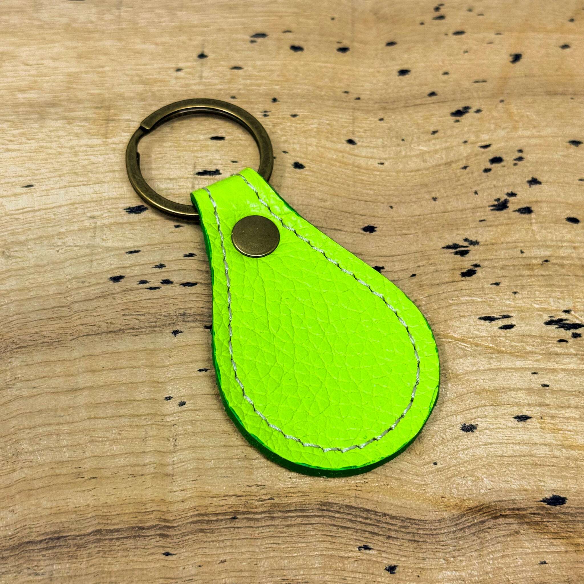 Key Fob - Italian Pebble Grains / Chartreuse Itallian Pebble (CT): . Odin Leather Goods available at Odin Leather Goods