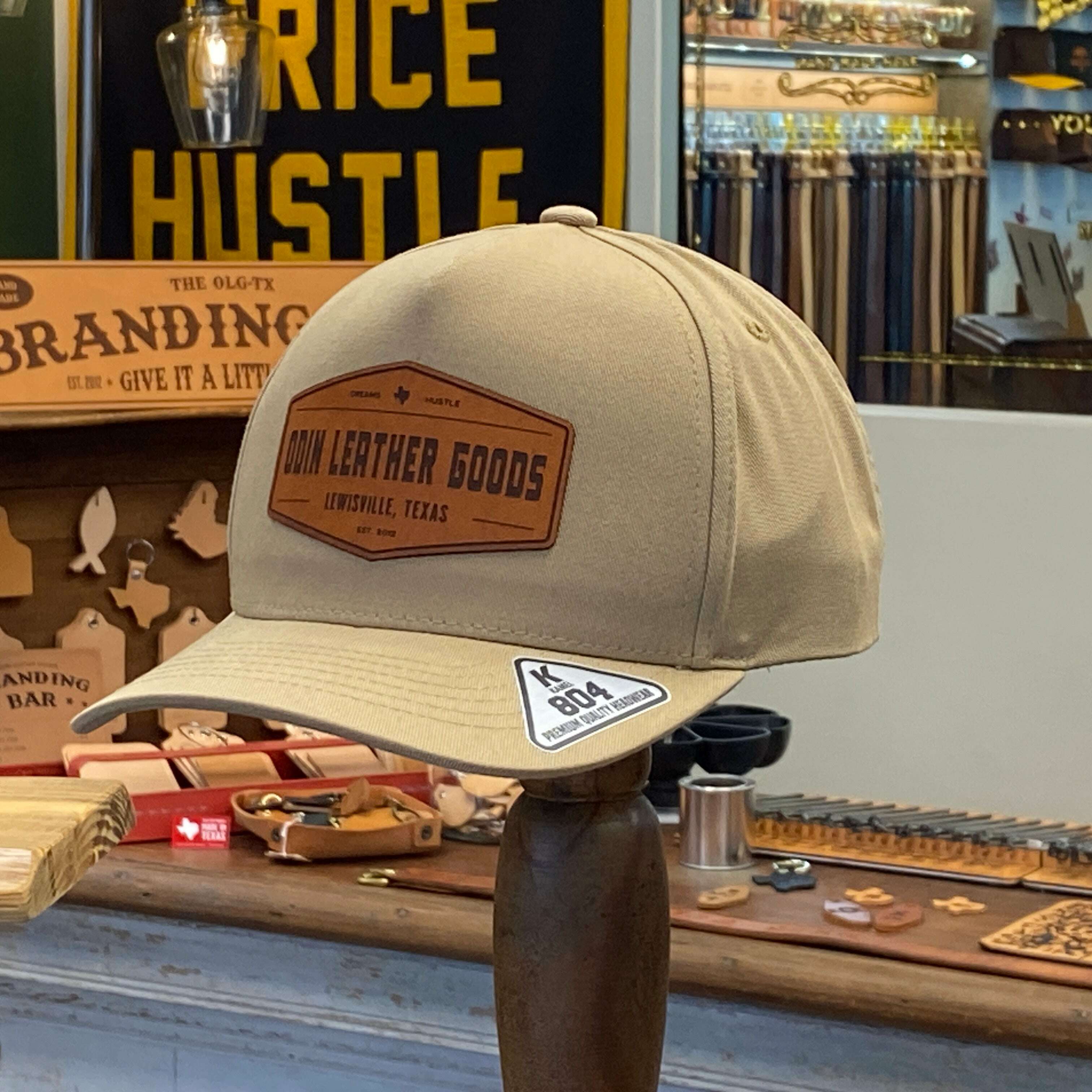 OLG Workshop Hat / Khaki 804 Twill: Hats. Odin Leather Goods available at Odin Leather Goods