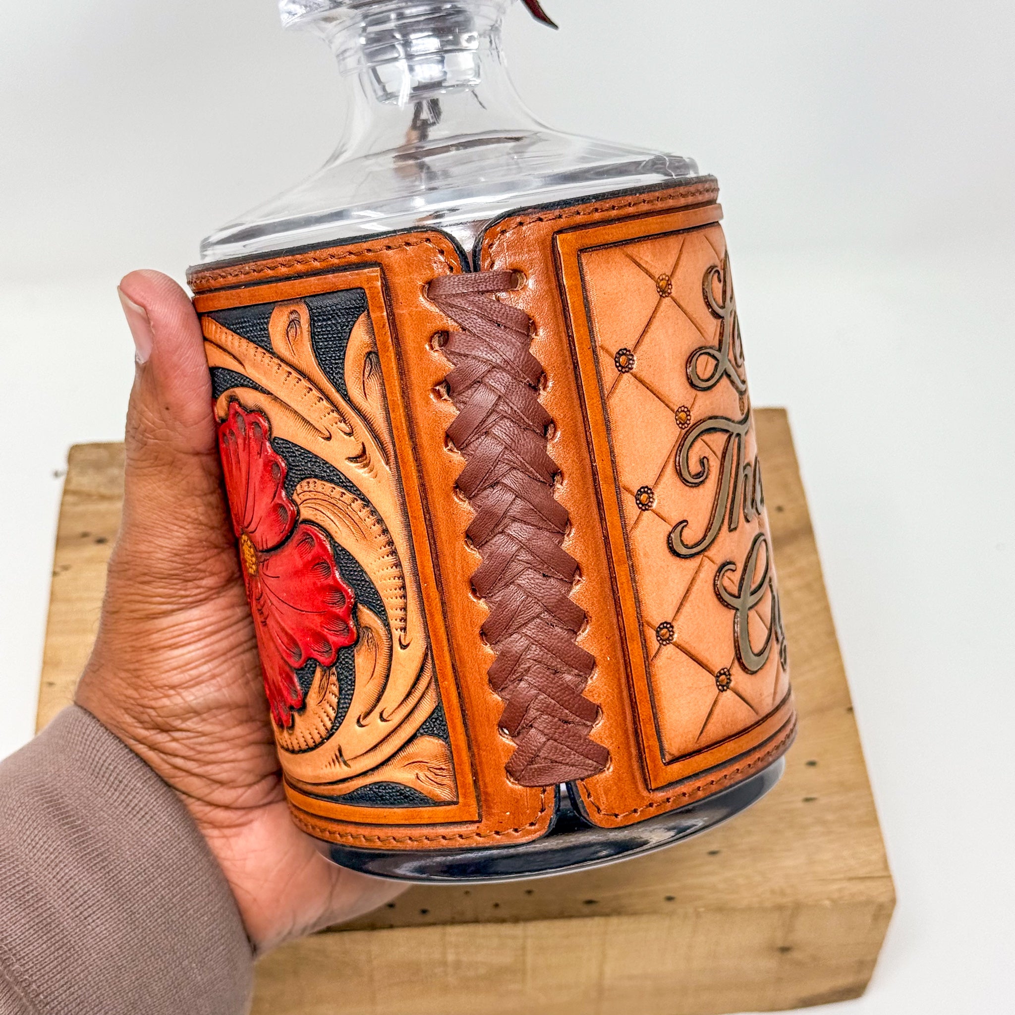 Decanter w/ Tooled Wrap No. 105