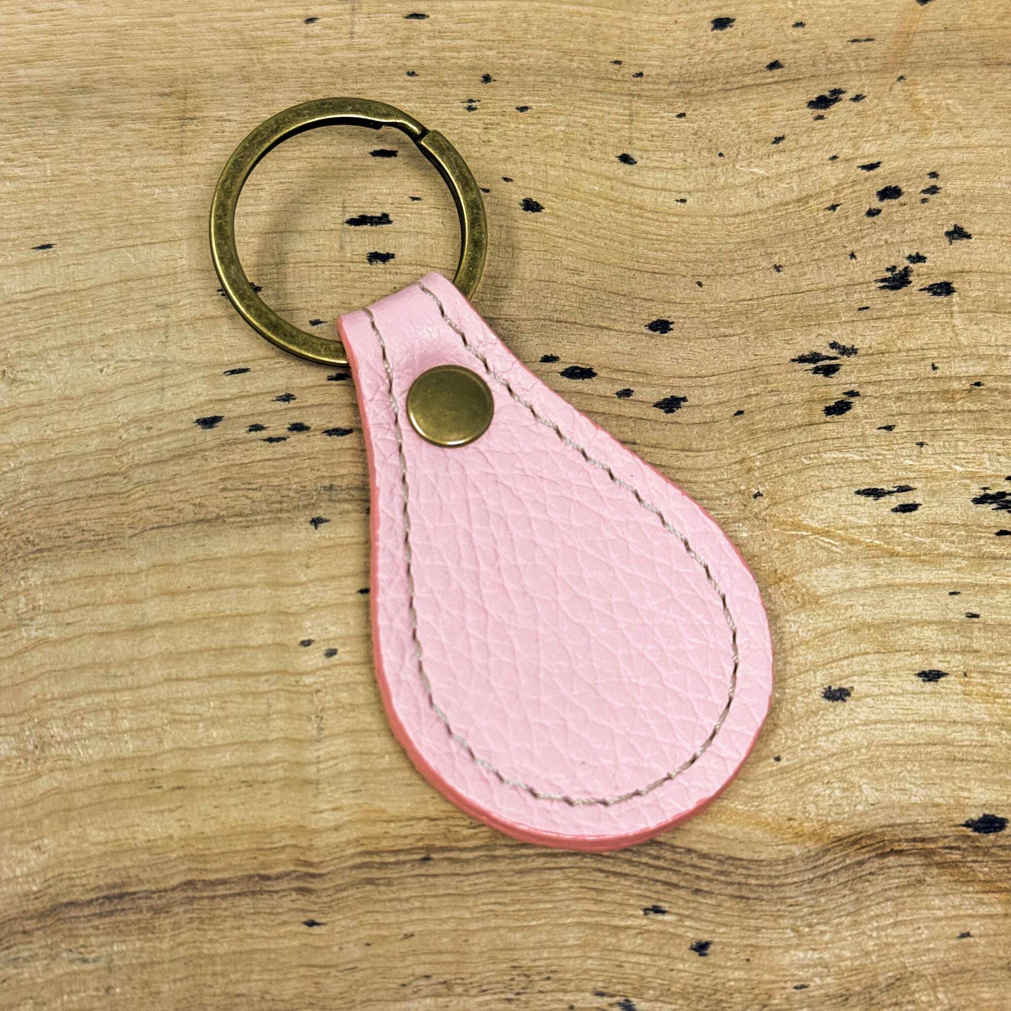 Key Fob - Italian Pebble Grains / Pink Itallian Pebble (TLF / CT): . Odin Leather Goods available at Odin Leather Goods