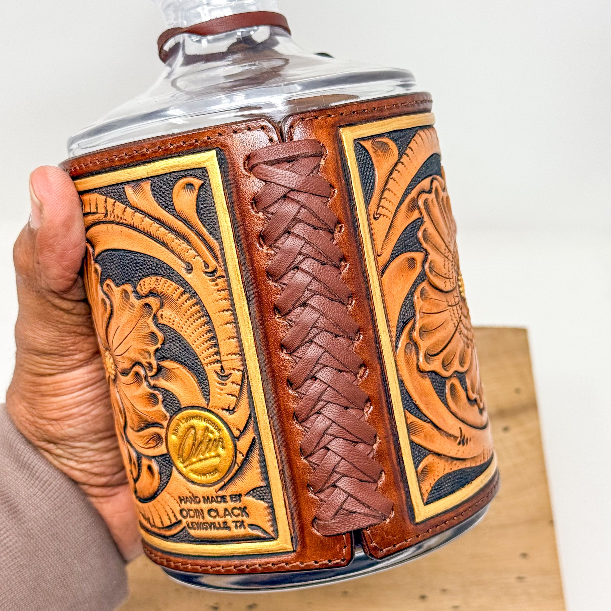 Decanter w/ Tooled Wrap No. 103