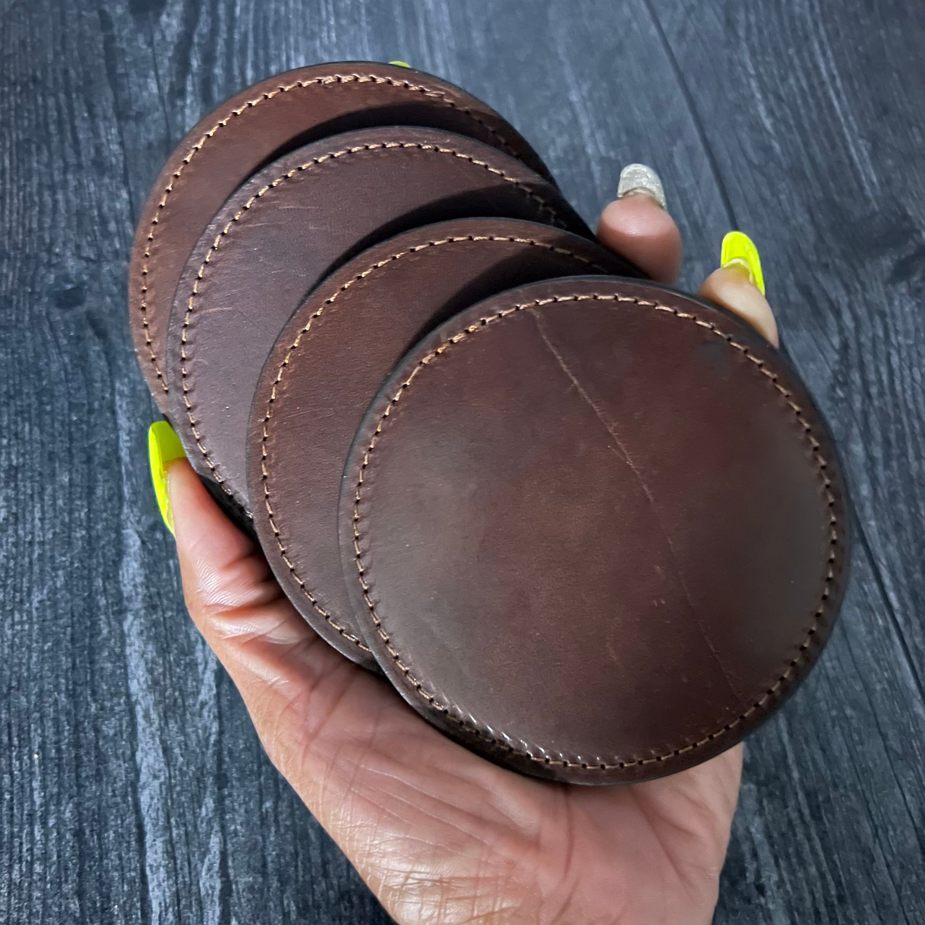 Deluxe Coaster Set - Dark Brown