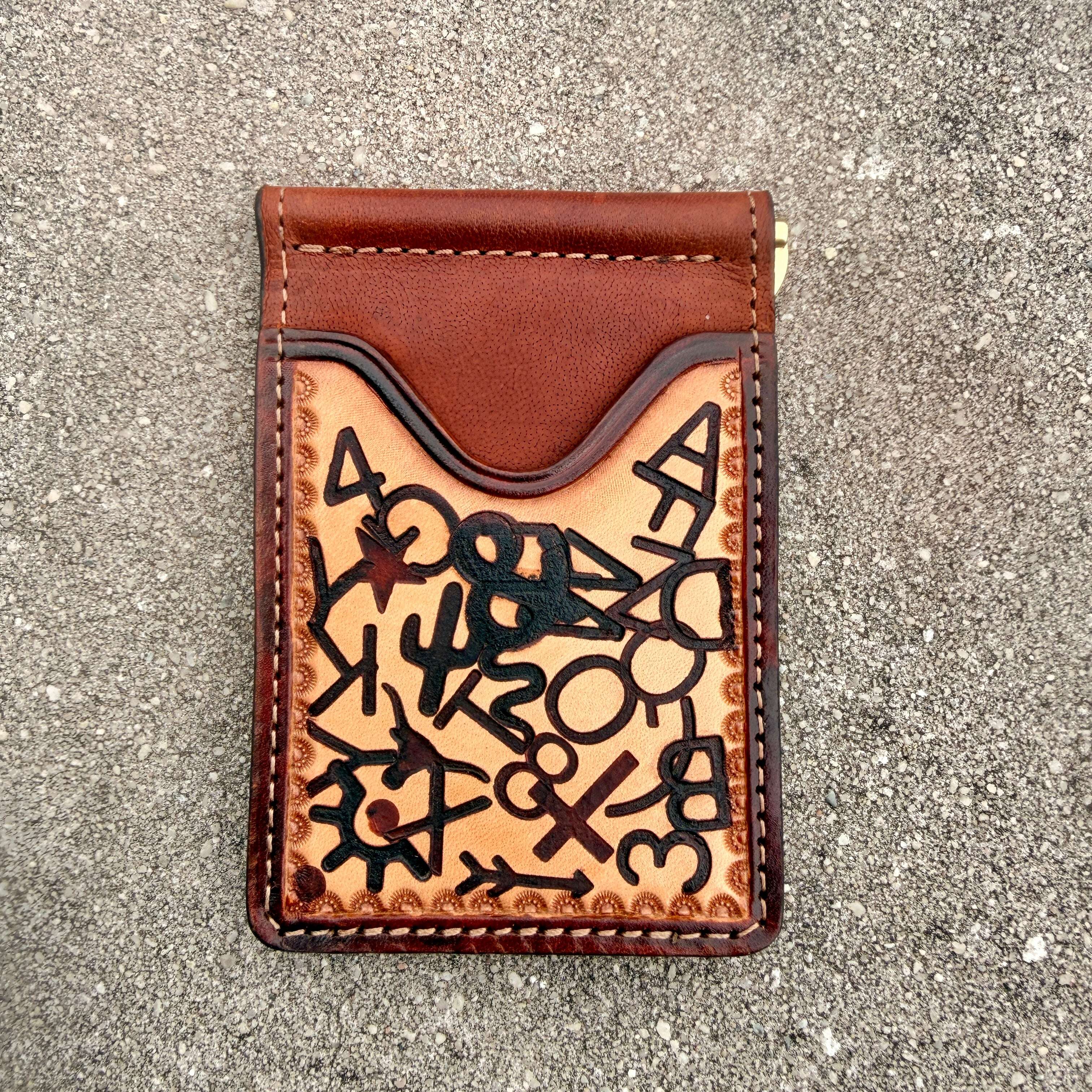 Stockman Wallet - Branded Series / Brown: Wallets. Odin Leather Goods available at Odin Leather Goods
