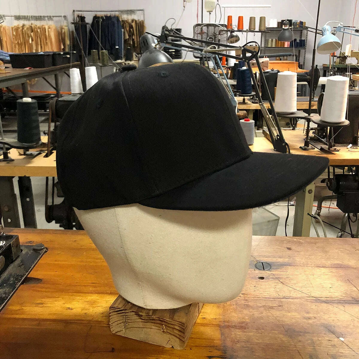 CFDC Snapback (18oz Duck Canvas) - BLANK / Black: Hats. Ciano Farmer Denim Co. available at Odin Leather Goods