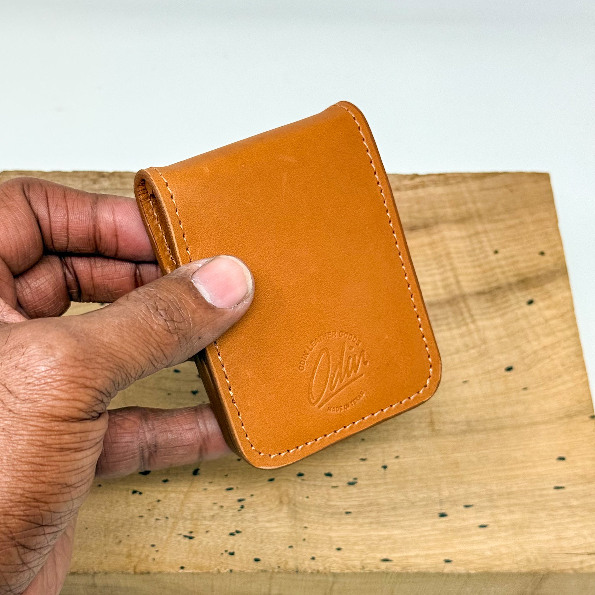 Ostrich Leg Rancher’s Wallet w/ Money Clip - Tan