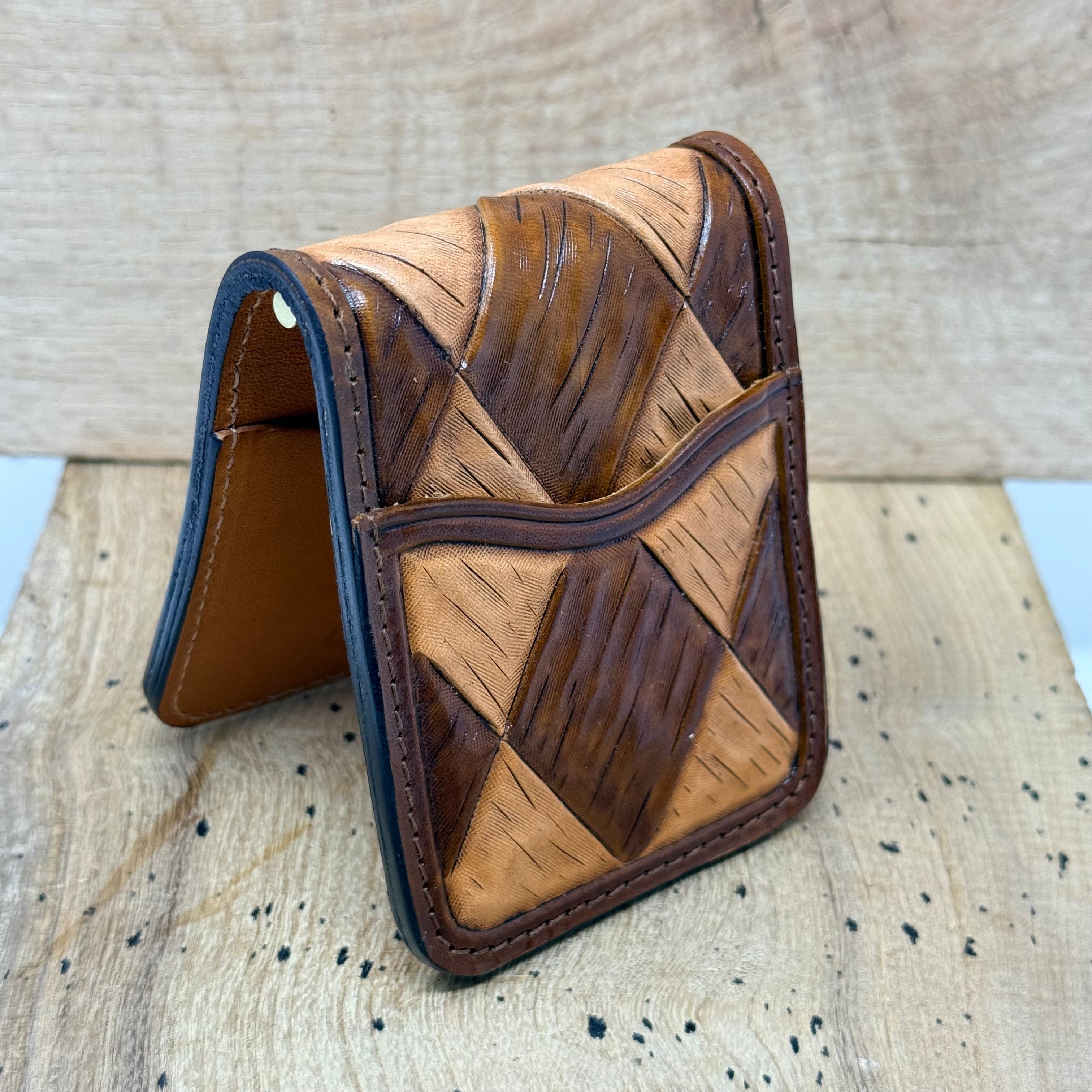 Rancher’s Wallet – Basket Weave / Brown-Natural / 0103