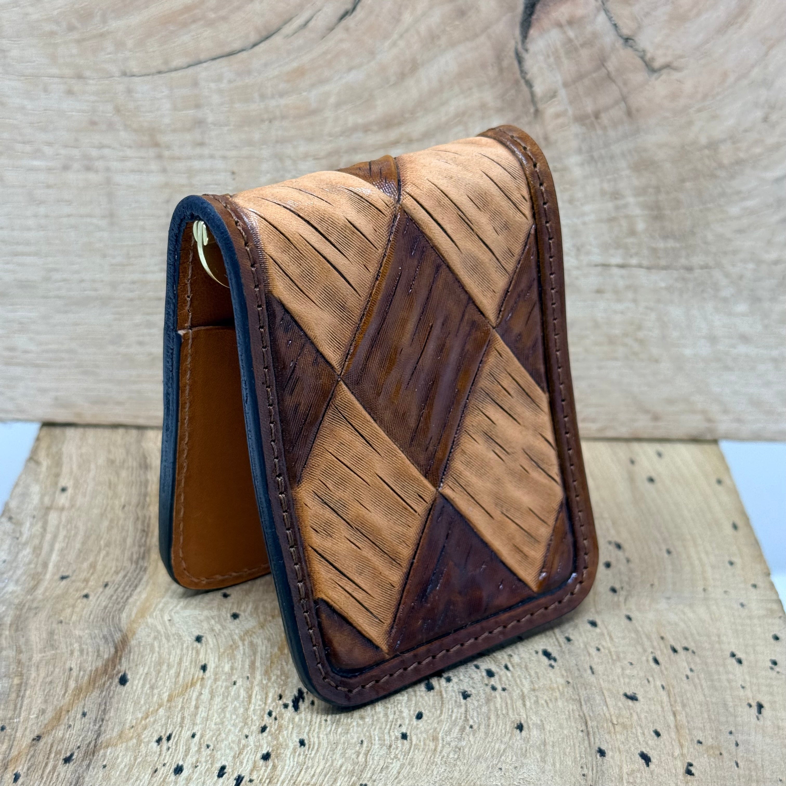 Rancher’s Wallet – Basket Weave / Brown-Natural / 0103