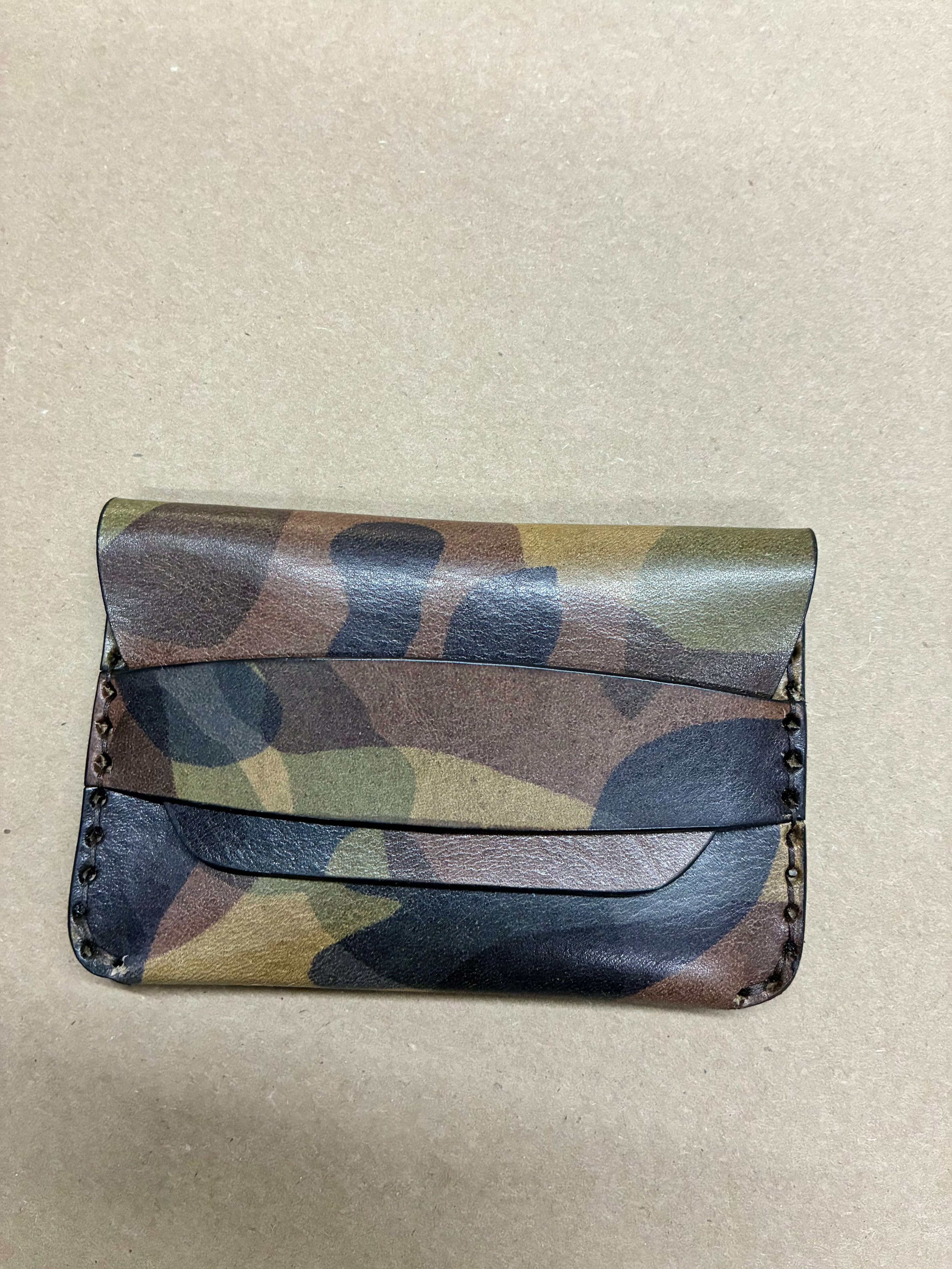 Grant Flap Wallet / Camo (green): Wallets. Odin Leather Goods available at Odin Leather Goods