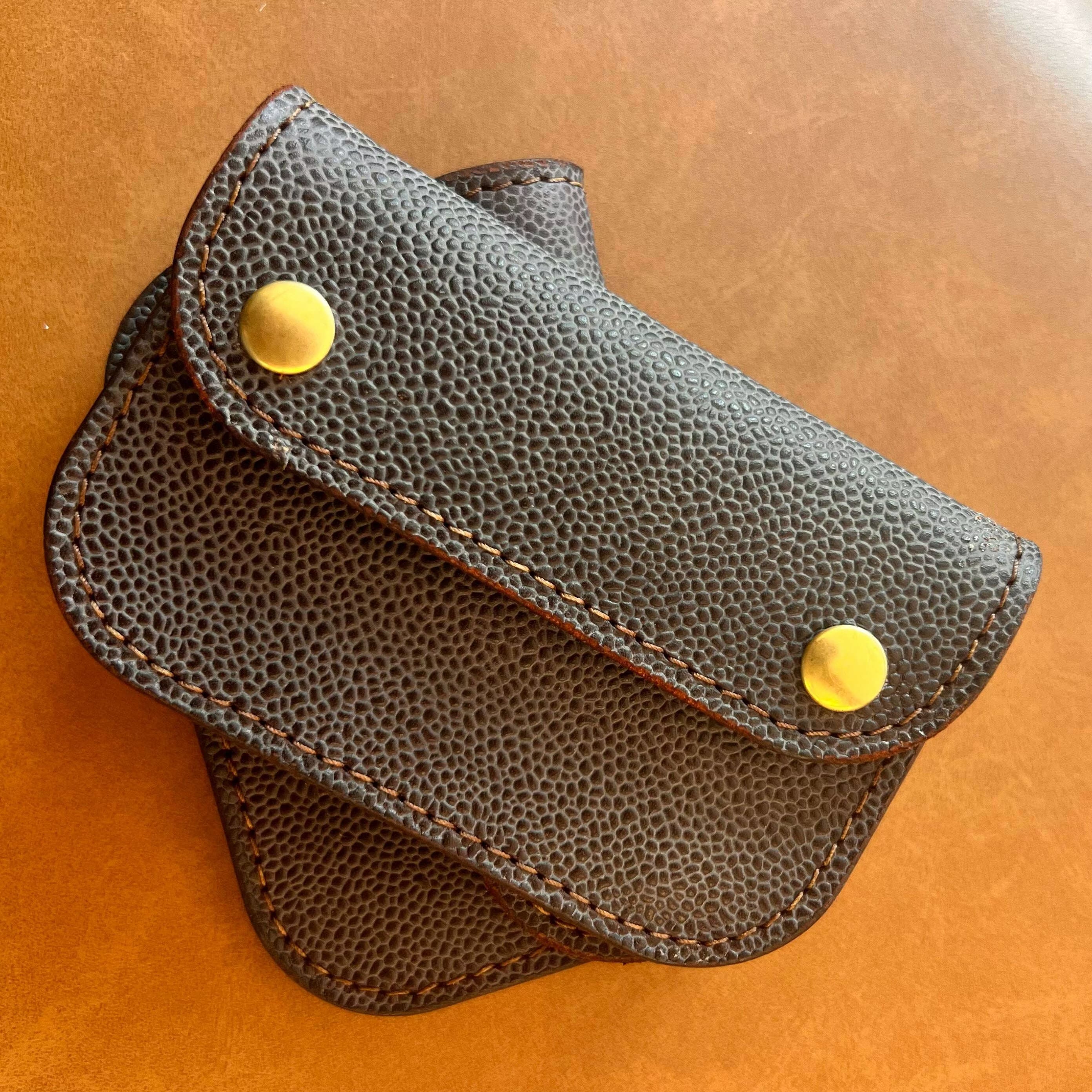 Mini-Trucker Wallet / Waxy Brown Pebble: Wallets. Odin Leather Goods available at Odin Leather Goods