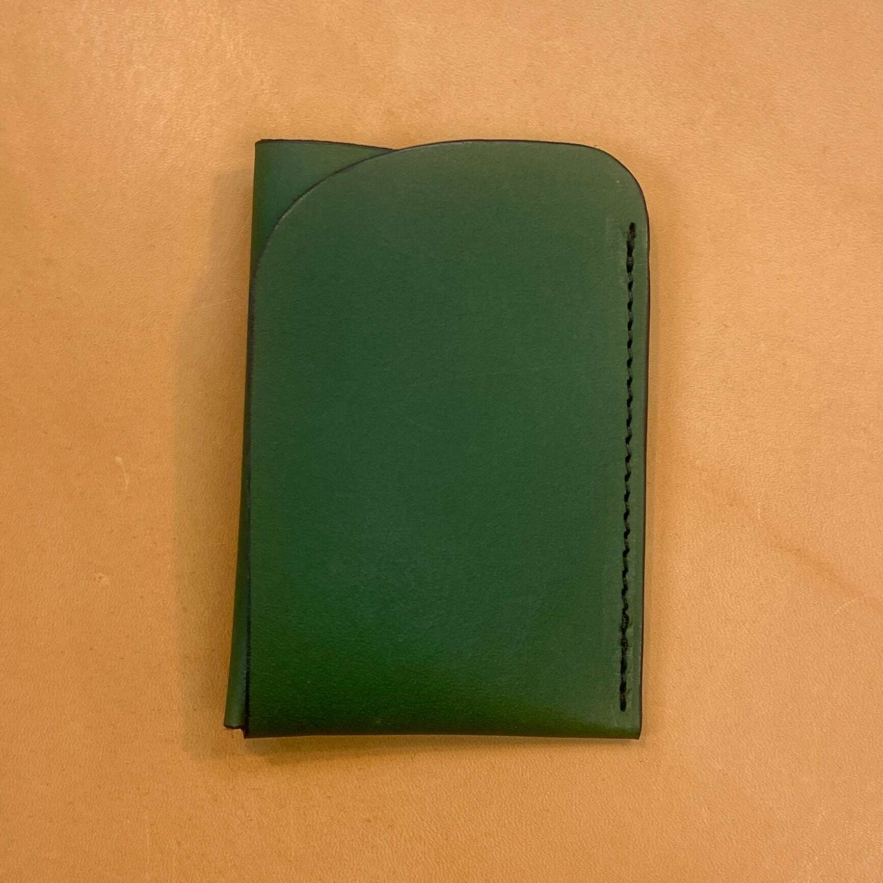 Edward Mini-Fold Wallet / Kelly Green: Wallets. Odin Leather Goods available at Odin Leather Goods