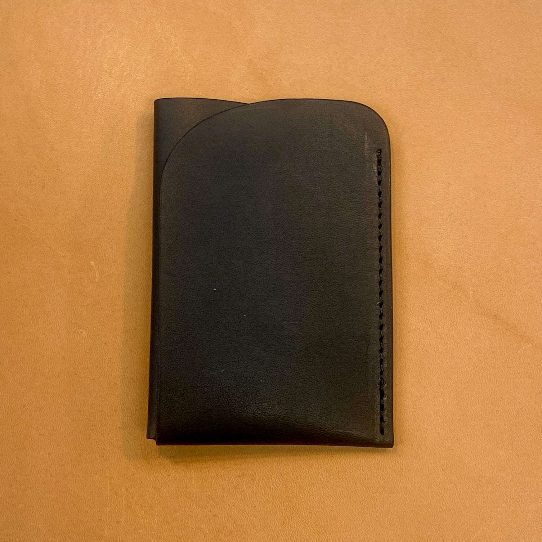 Edward Mini-Fold Wallet / Black: Wallets. Odin Leather Goods available at Odin Leather Goods