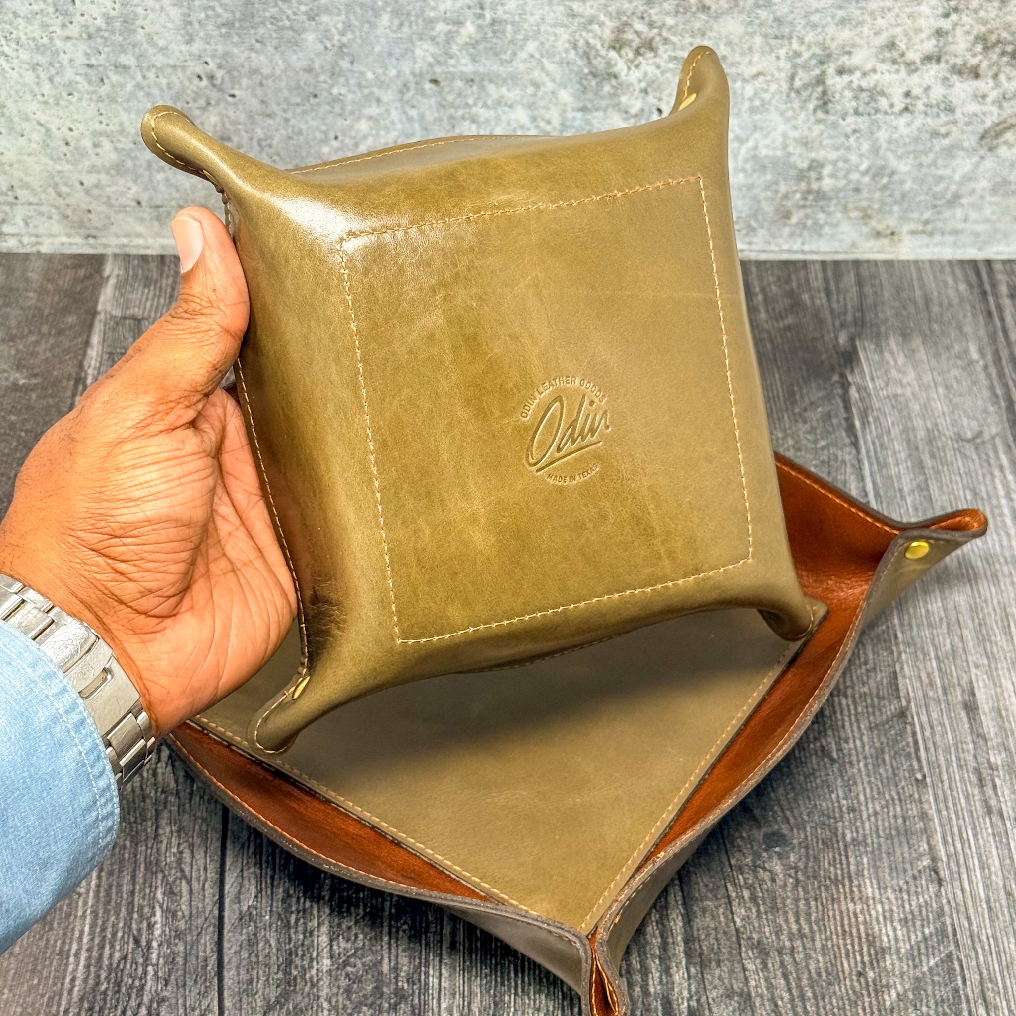 Leather Valet Tray – Murdock Grey