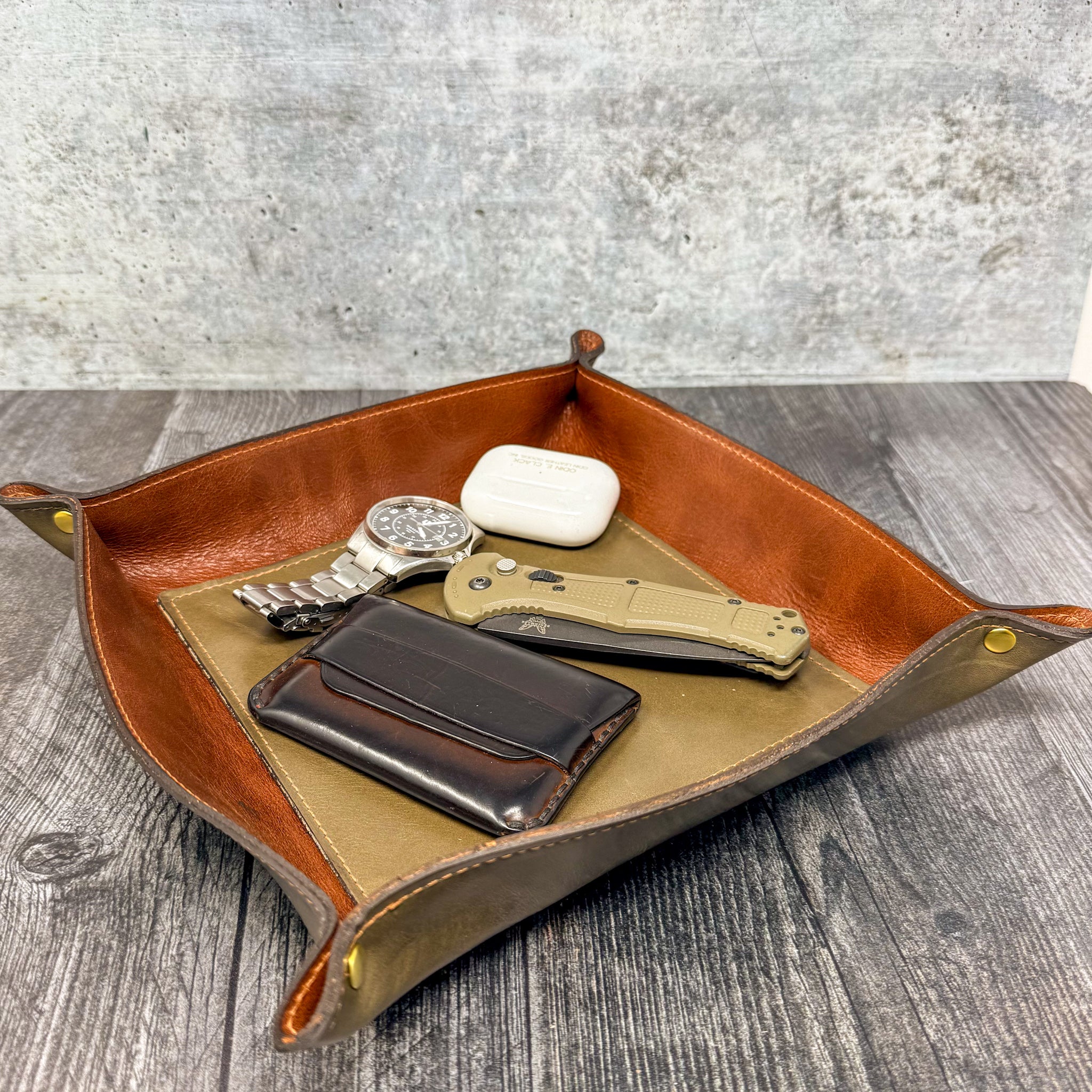 Leather Valet Tray – Murdock Grey