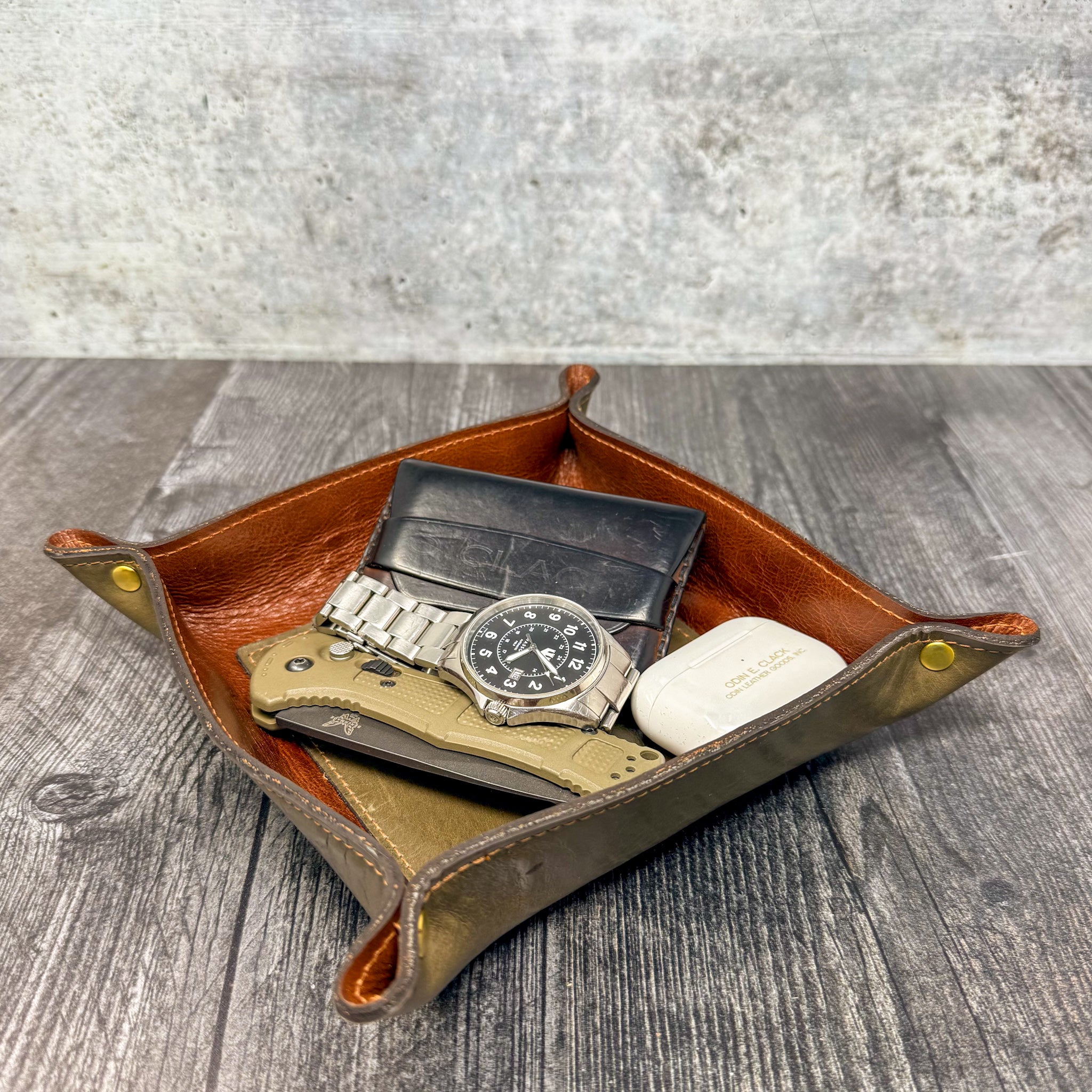 Leather Valet Tray – Murdock Grey