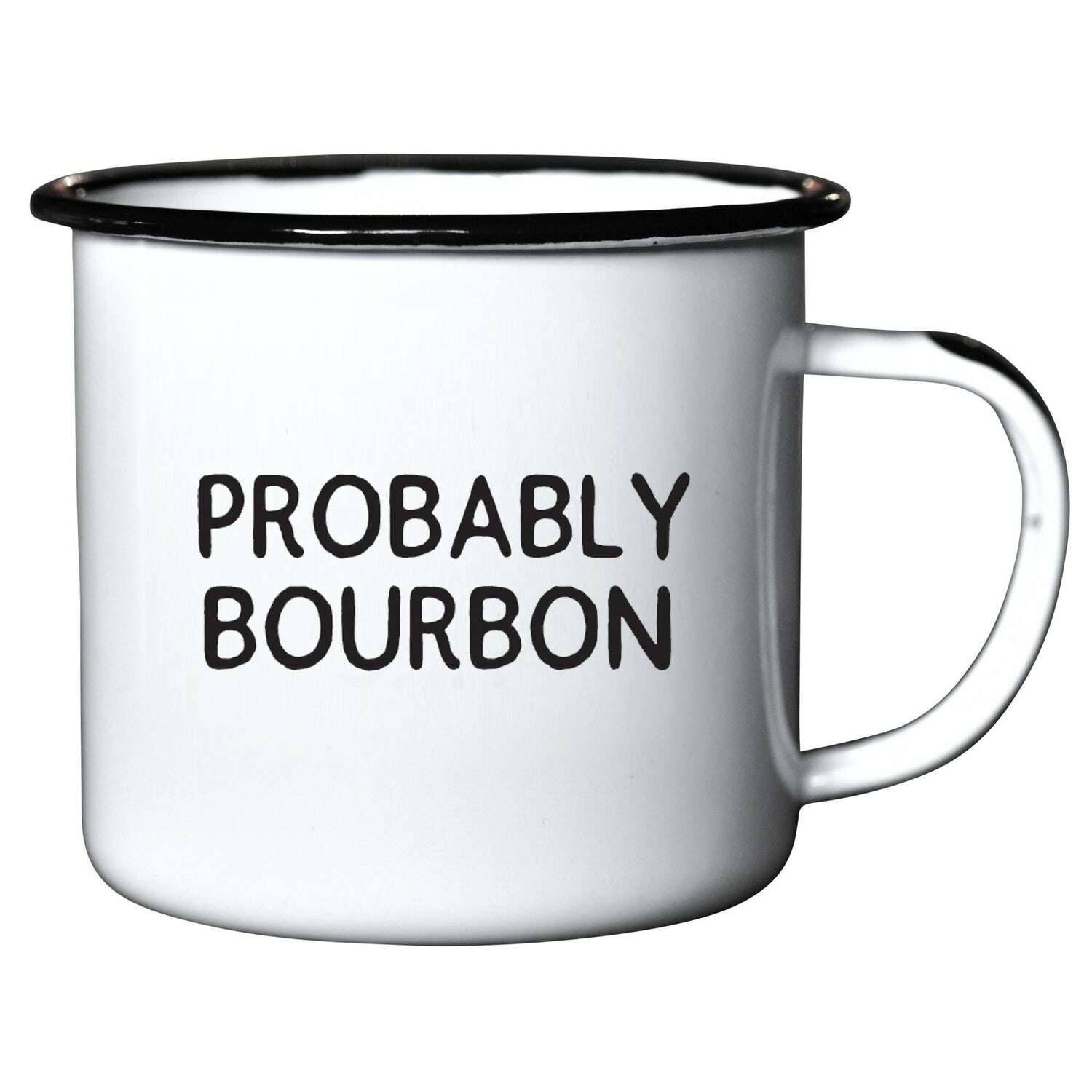 Enamel Mug - Probably Bourbon: Beverage by Odin Leather Goods