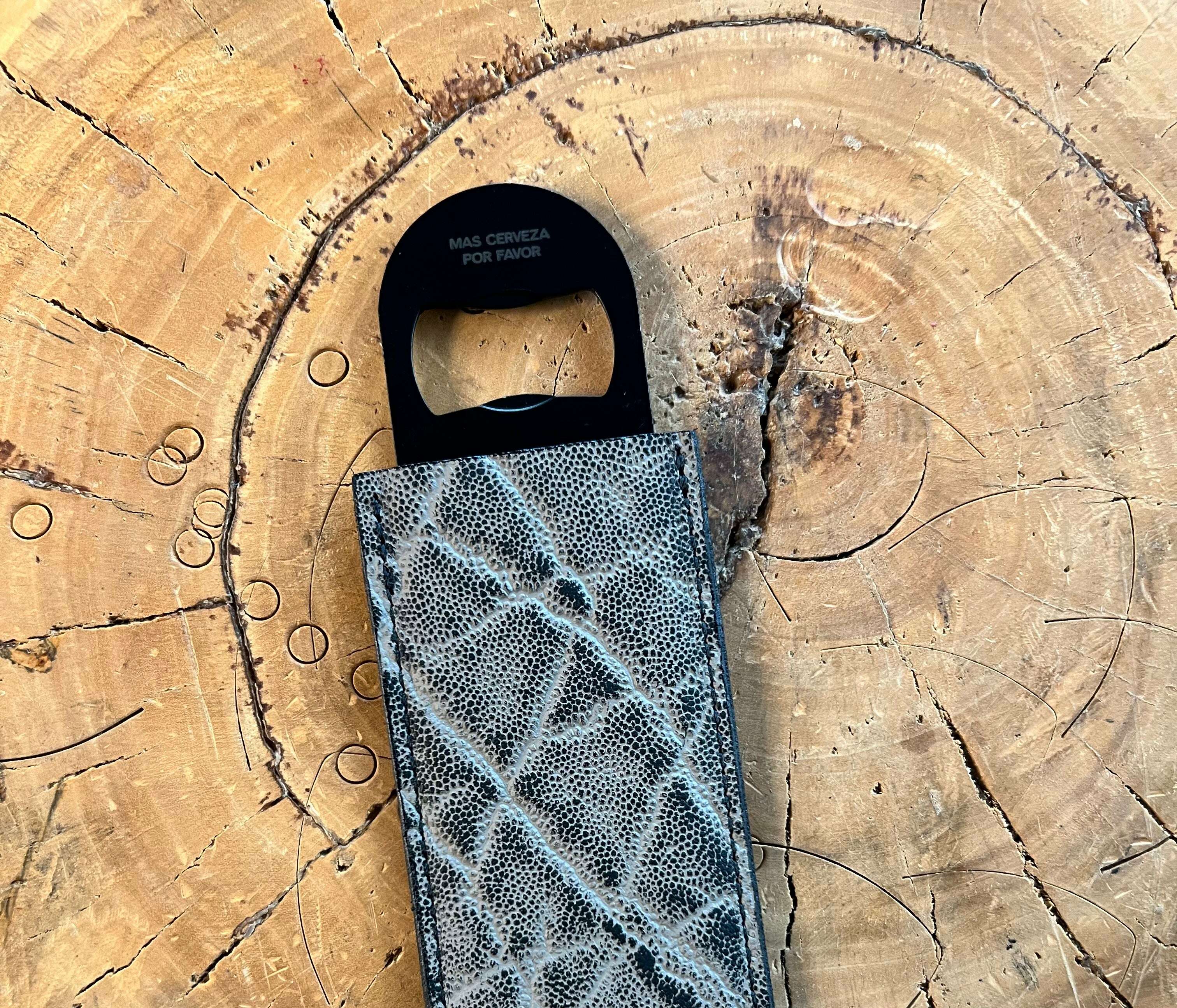Leather Wrapped Bottle Opener