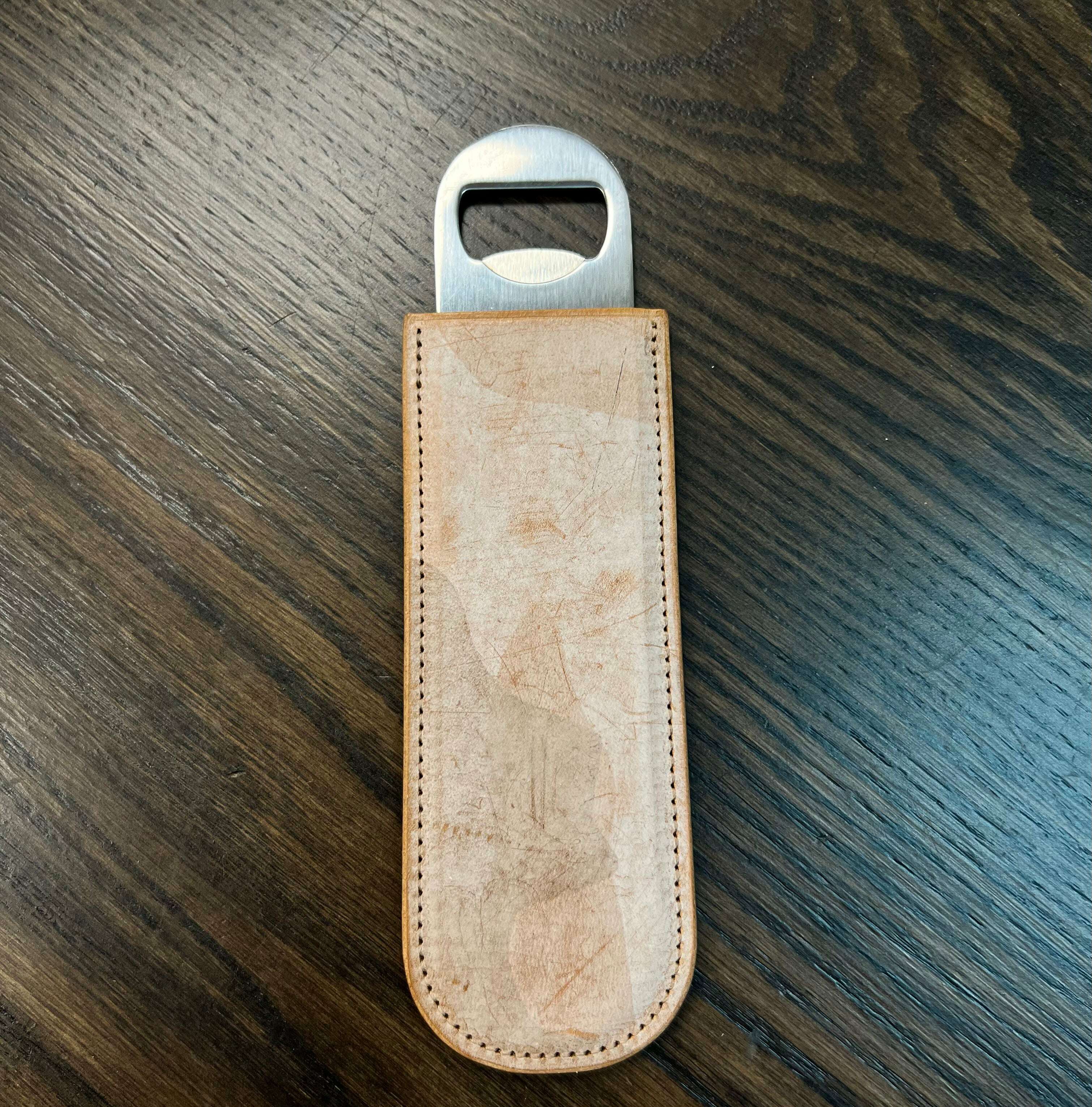 Leather Wrapped Bottle Opener