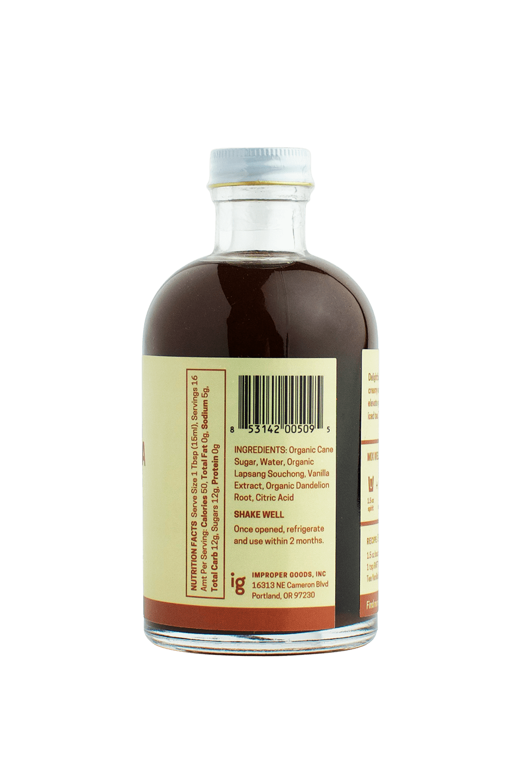 Raft Smoked Tea Vanilla Syrup