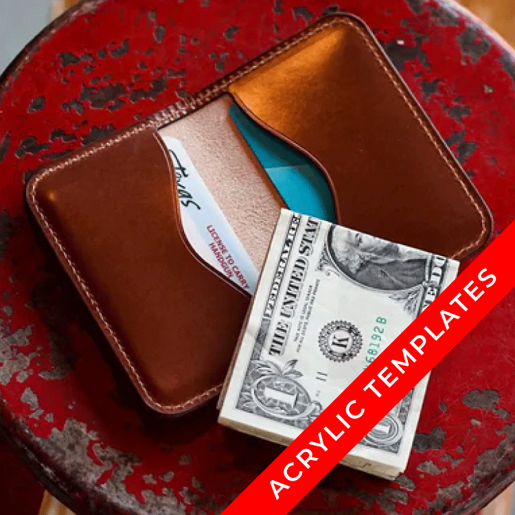 3-Pocket Bi-Fold Wallet - Acrylic Template