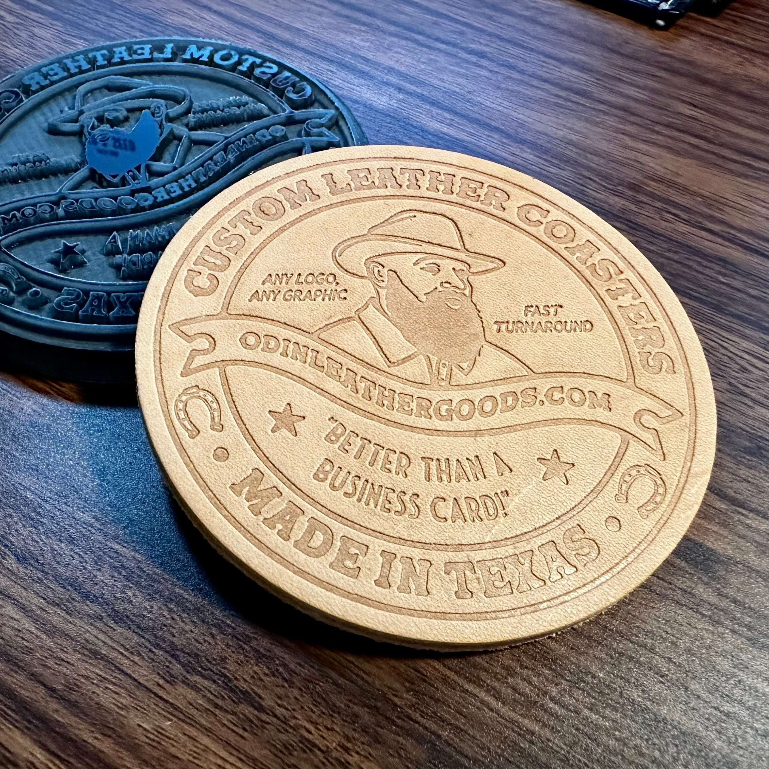 Turnkey Custom Leather Drink Coasters - Wholesale