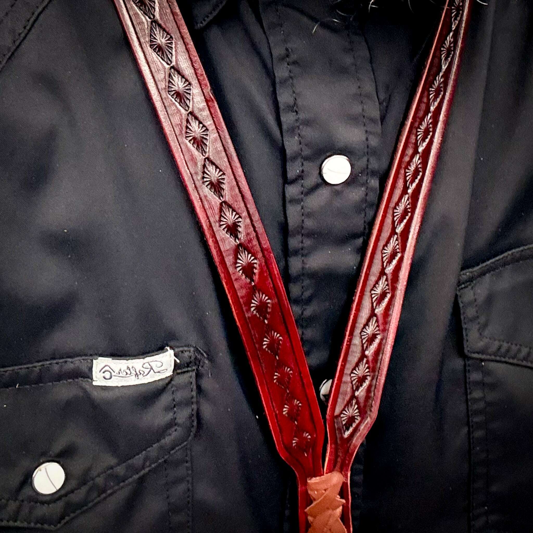 Hand-Tooled Leather Neck Lanyard | Odin Leather Goods