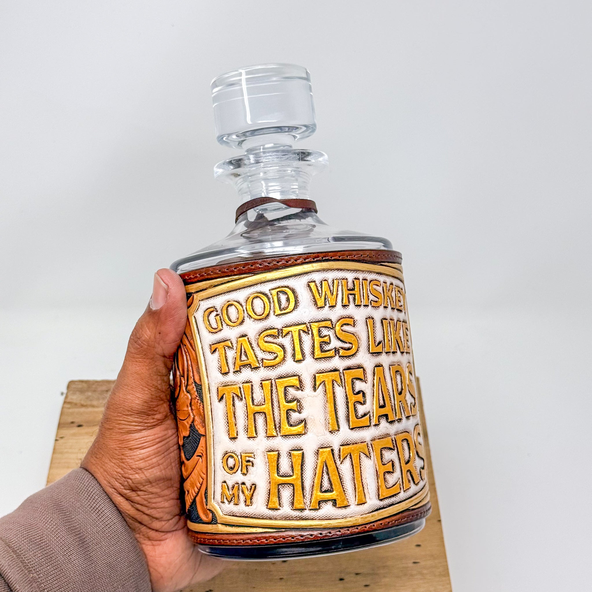 Decanter w/ Tooled Wrap No. 103