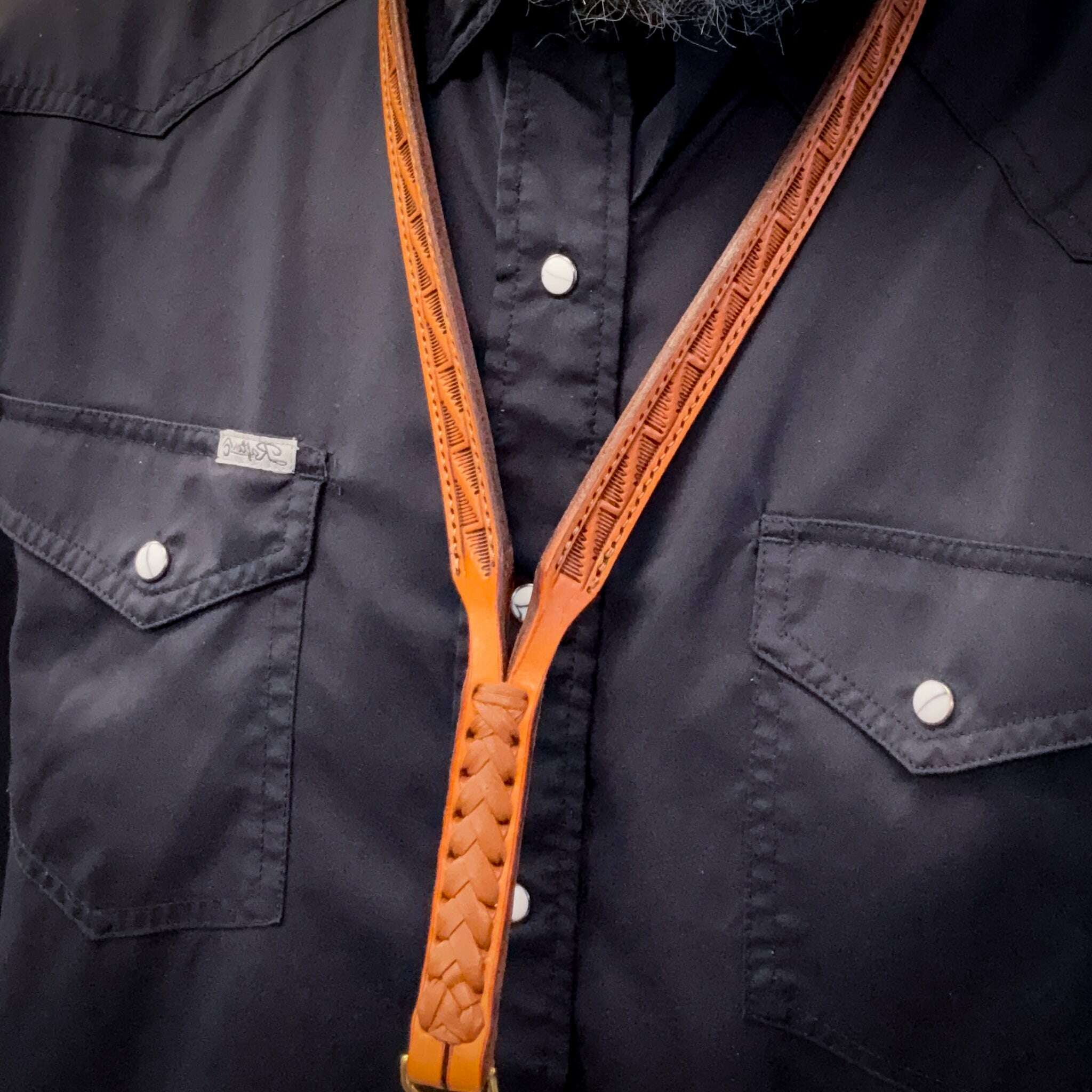 専用)坂本 leather craft様 Hand-Tooled Leather Neck Lanyard | Odin Leather Goods