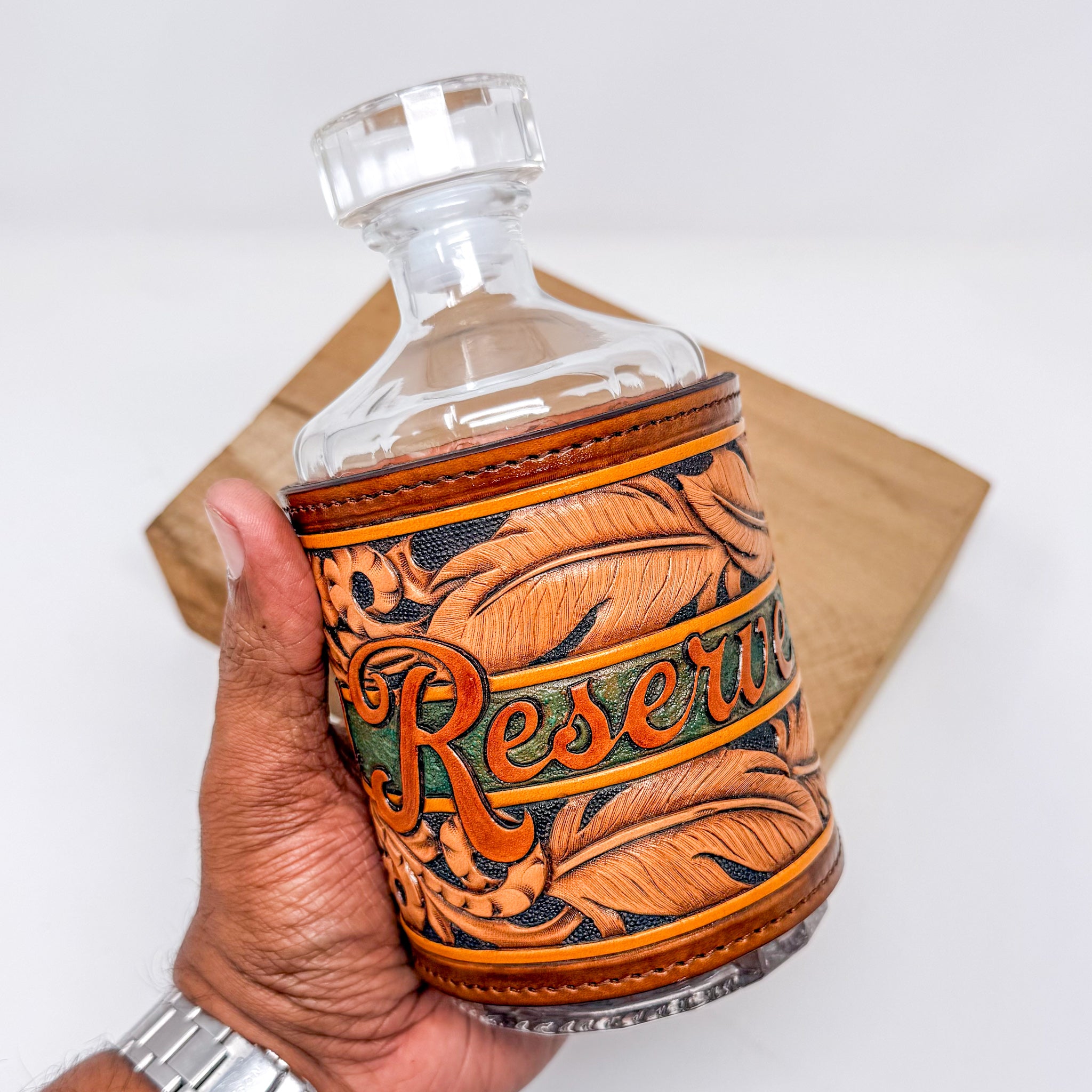 Decanter w/ Tooled Wrap - No. 110 Special Reserve