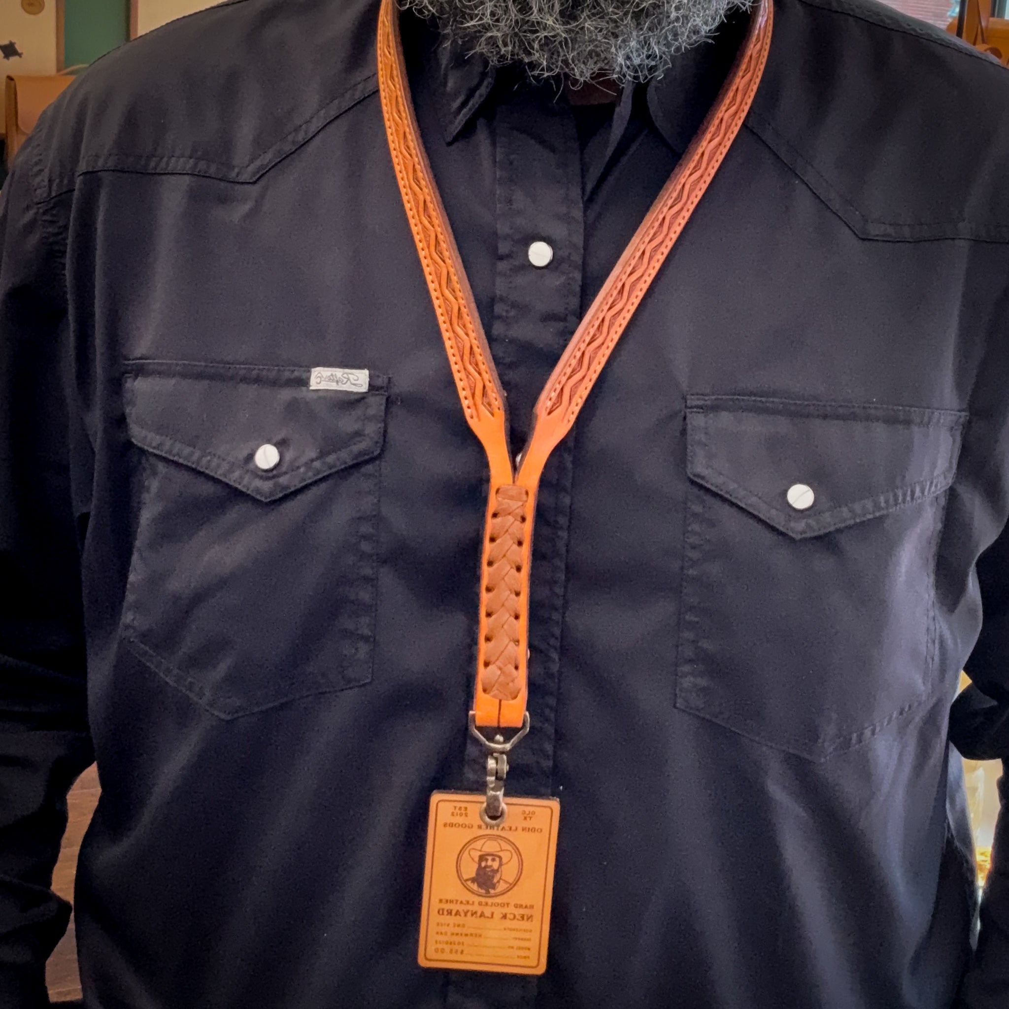 Hand Tooled Neck Lanyard