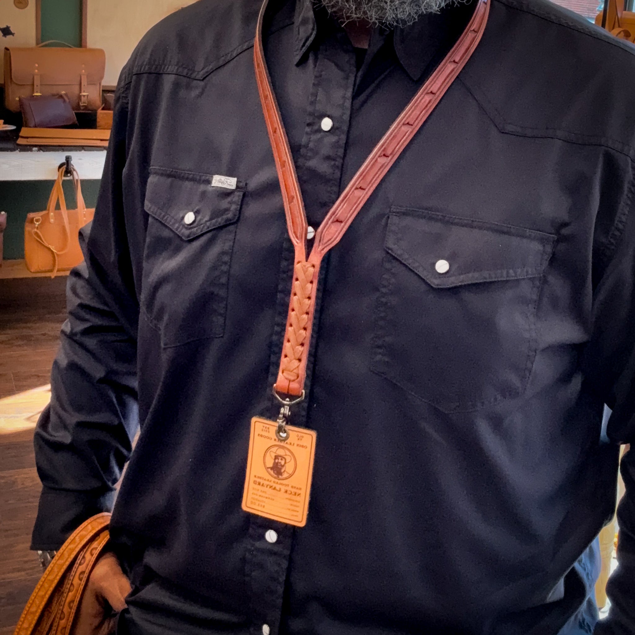 Hand Tooled Neck Lanyard