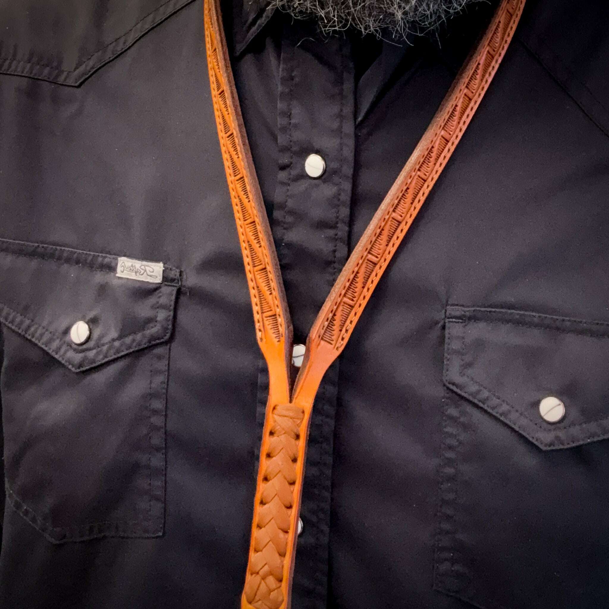 Hand-Tooled Leather Neck Lanyard | Odin Leather Goods