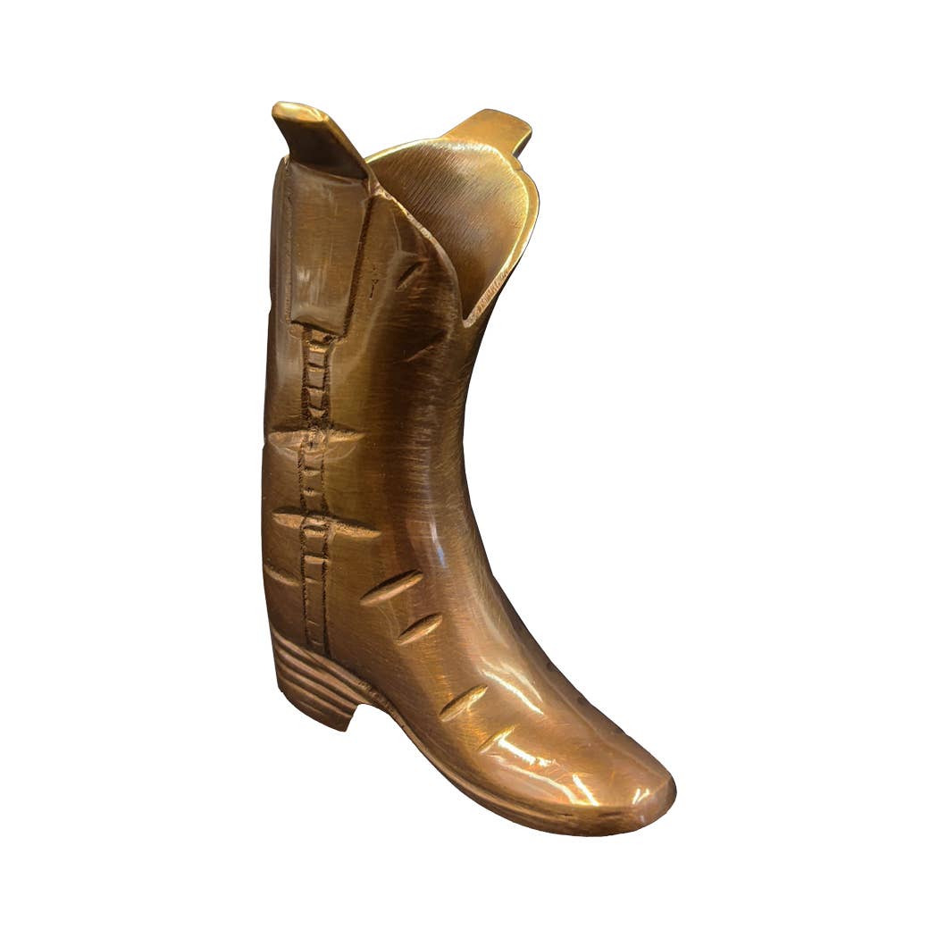 Antiqued Brass Riding Boot Toothpick Holder | Home Accents