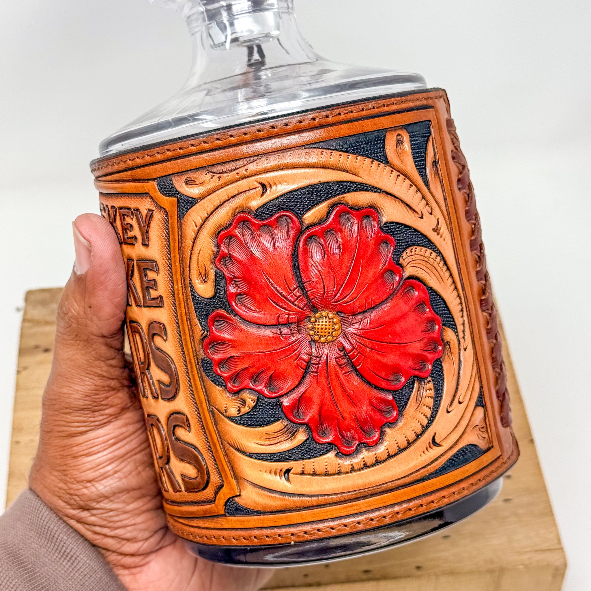Decanter w/ Tooled Wrap No. 105