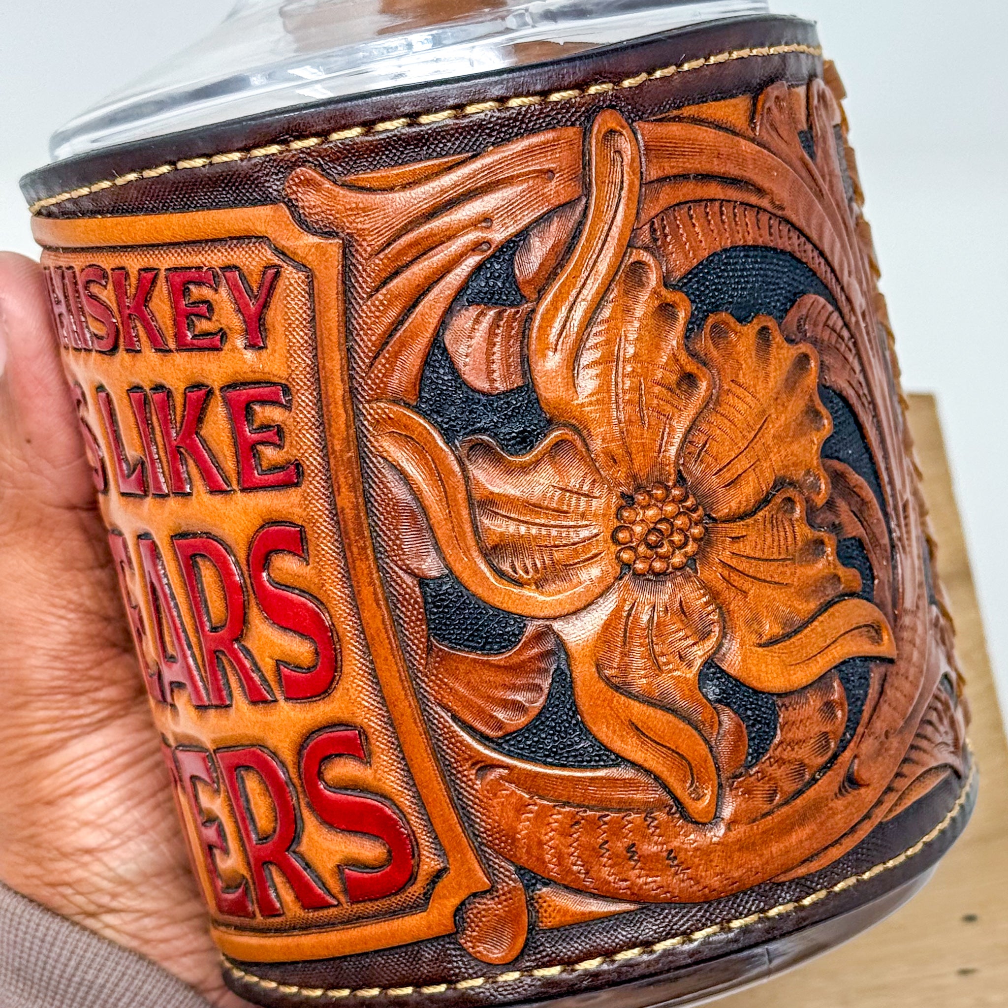 Decanter w/ Tooled Wrap No. 101