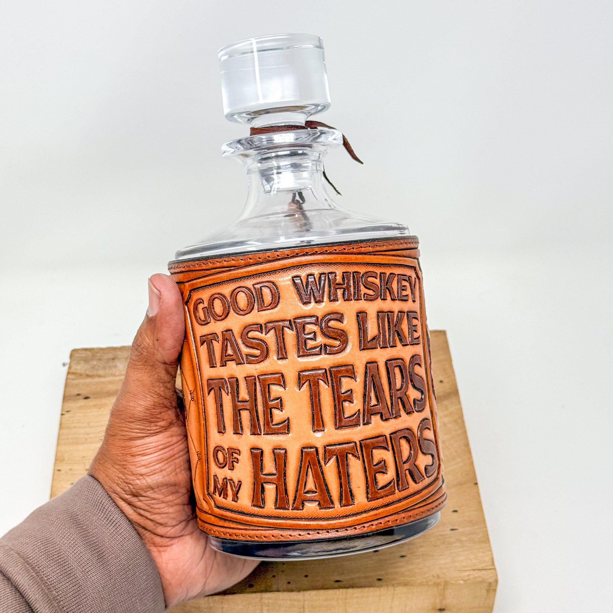 Decanter w/ Tooled Wrap No. 105