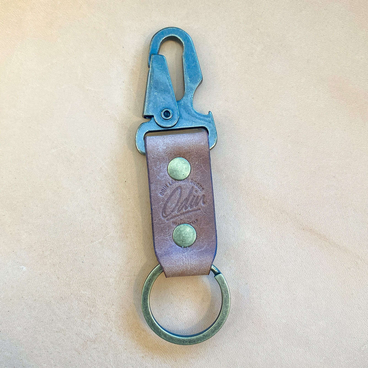 Jax Keychain with Lever Snap – Rugged Leather Keychain | Odin Leather Goods