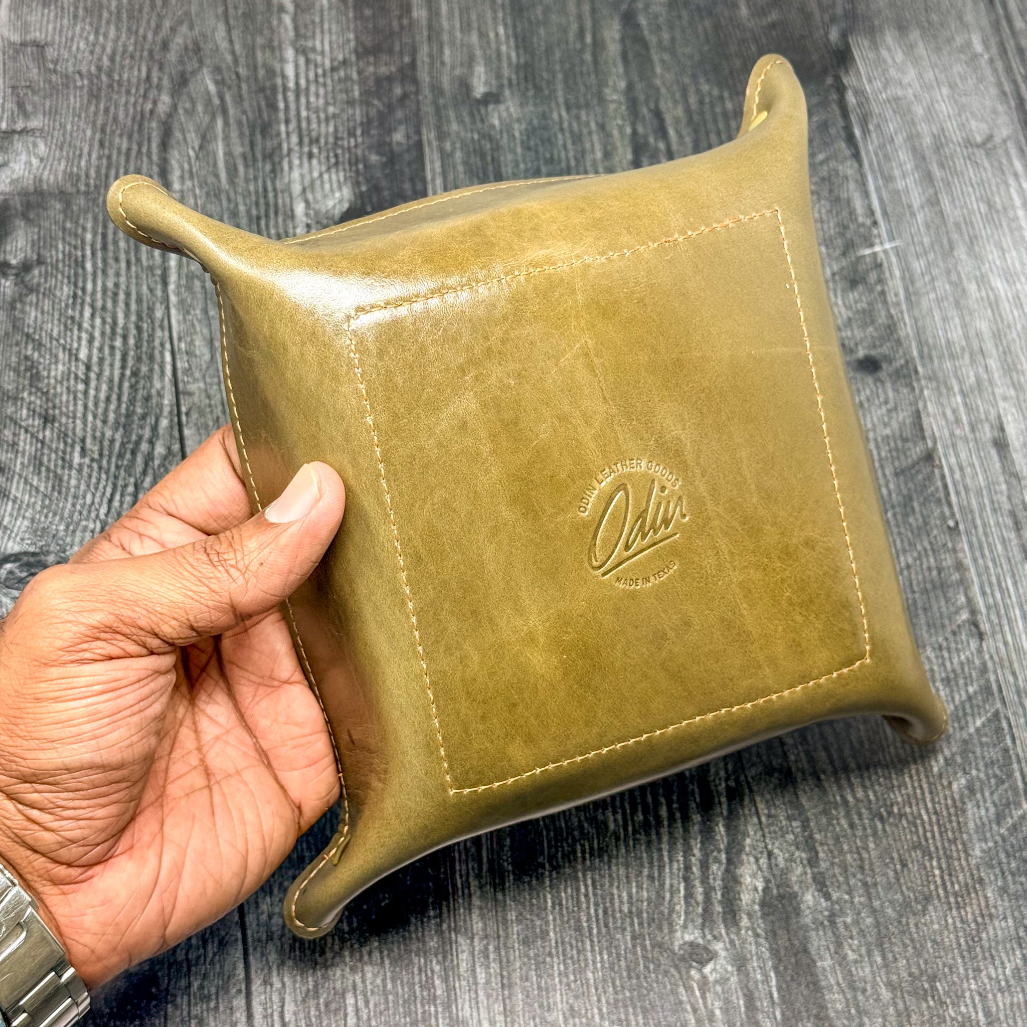 Leather Valet Tray – Murdock Grey