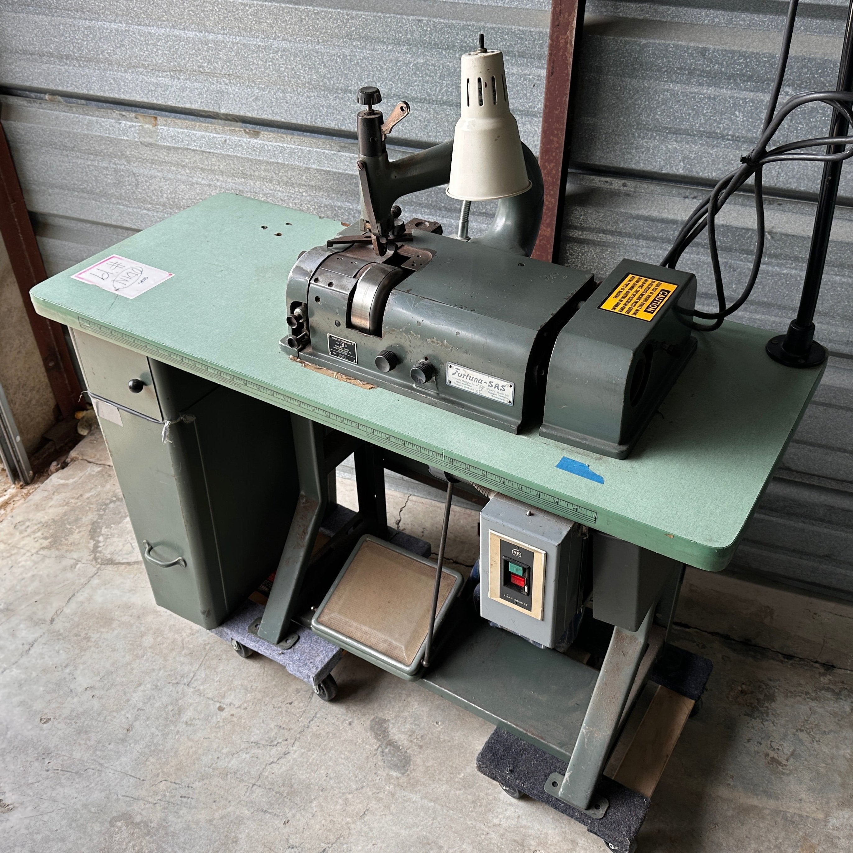 SALE PENDING! Fortuna Bell Knife Skiver with Vaccum Table