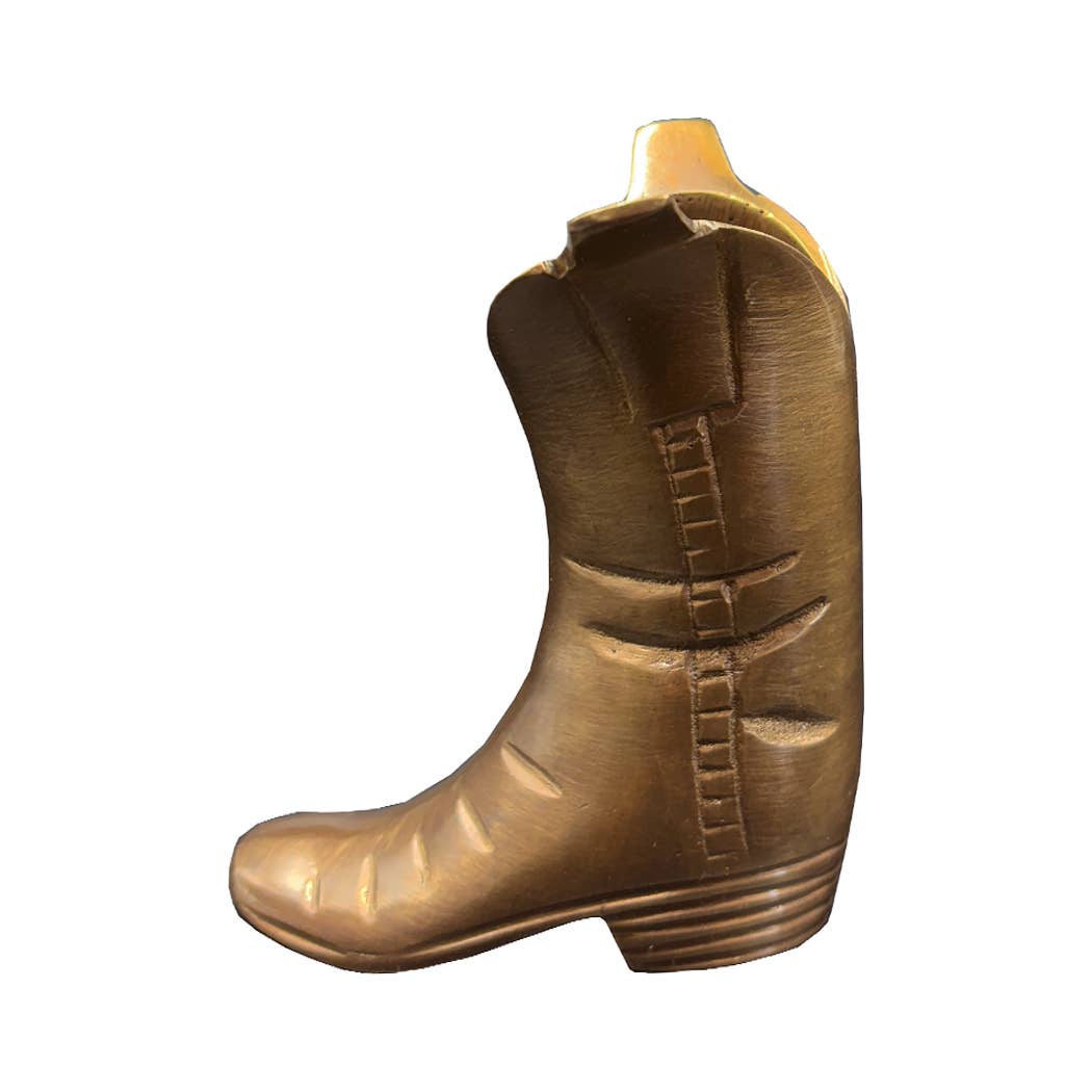 Antiqued Brass Riding Boot Toothpick Holder | Home Accents