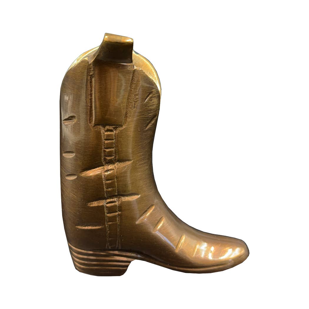 Antiqued Brass Riding Boot Toothpick Holder | Home Accents