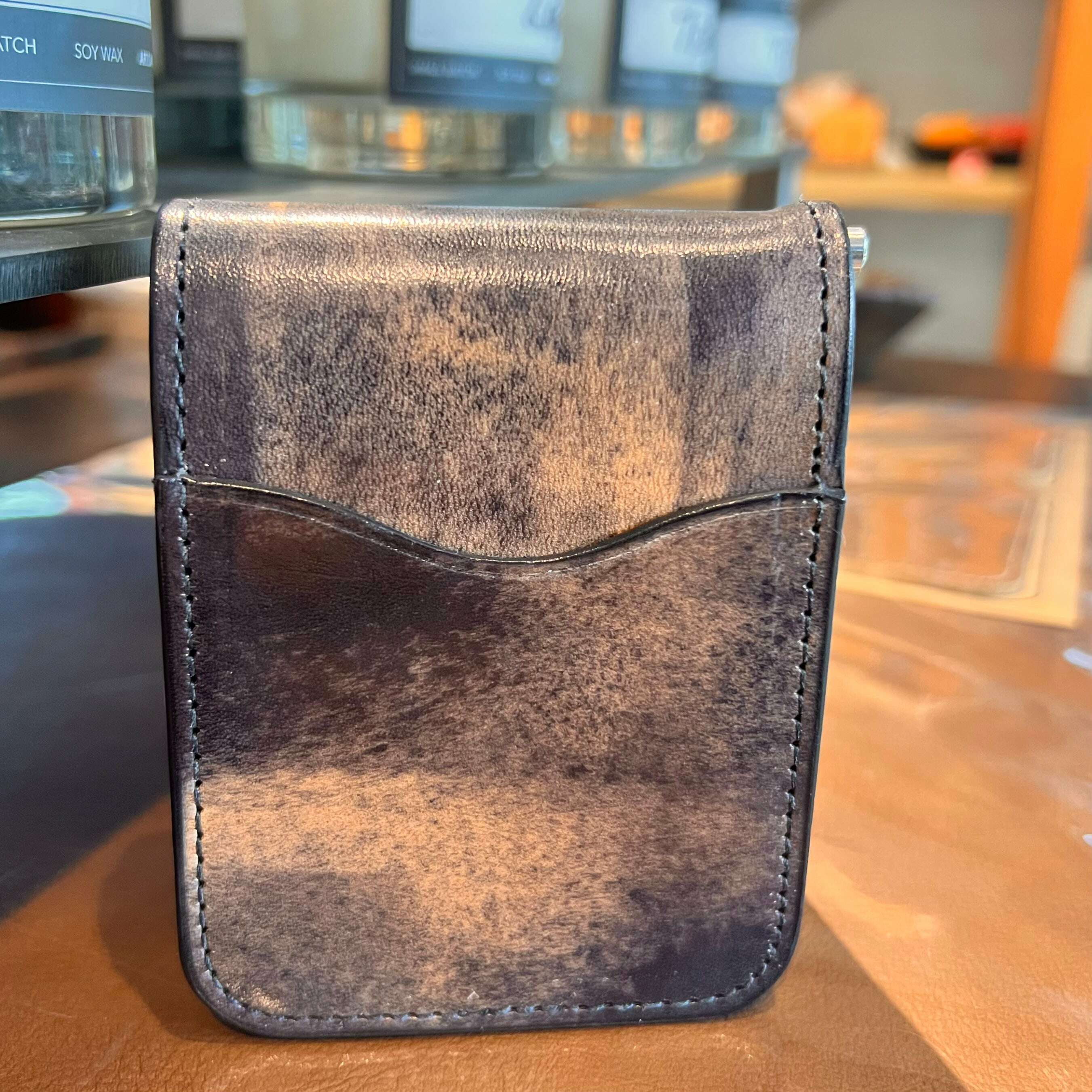 James Bi-Fold Card Wallet w/ Cash Clip- Marbled Culatta