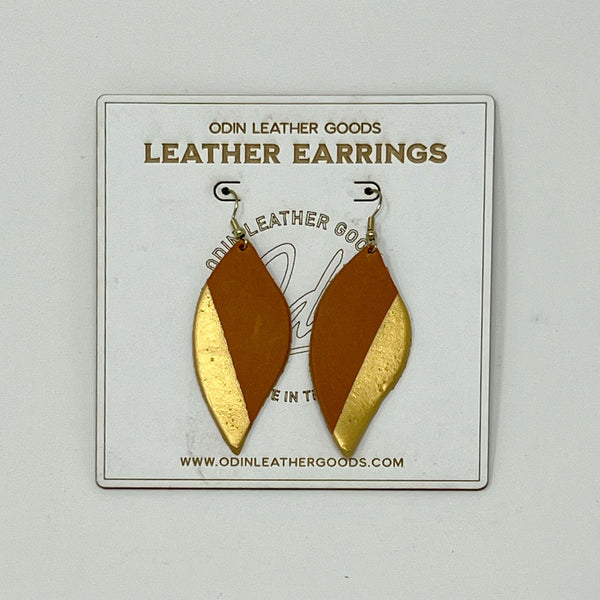 Earrings - Paint Dipped Leaf (small)