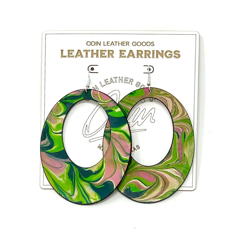 Earrings - Water Marbled Spring Collection